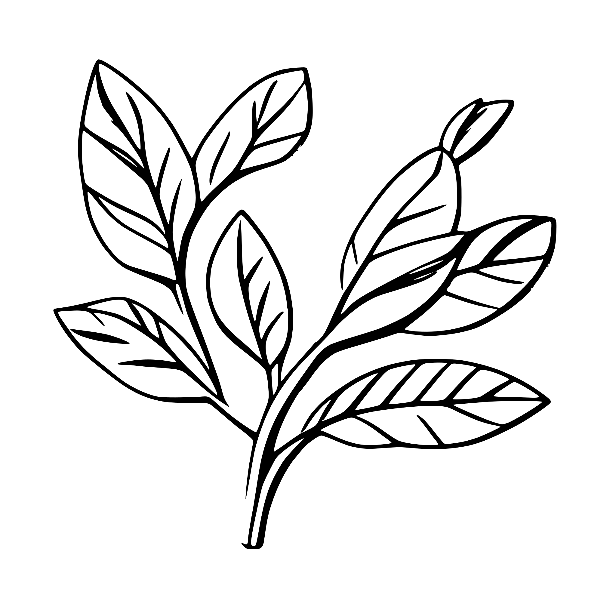 AI-generated SVG of a cursive G with olive branches around it