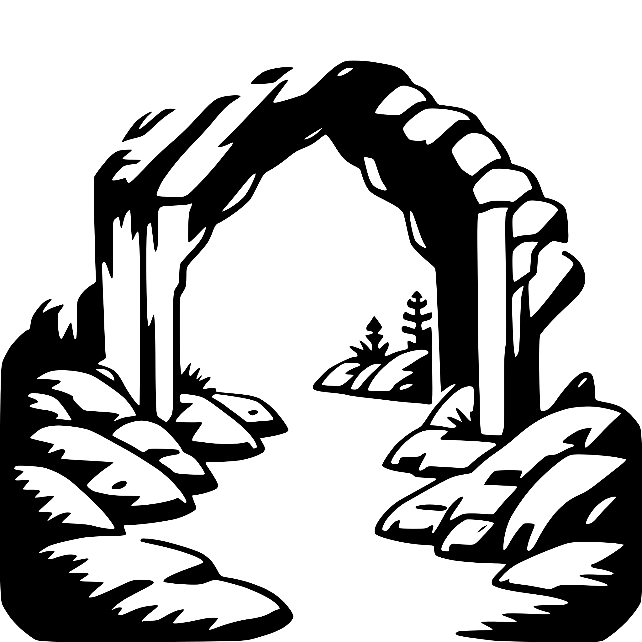 AI-generated SVG of a cave exploring
