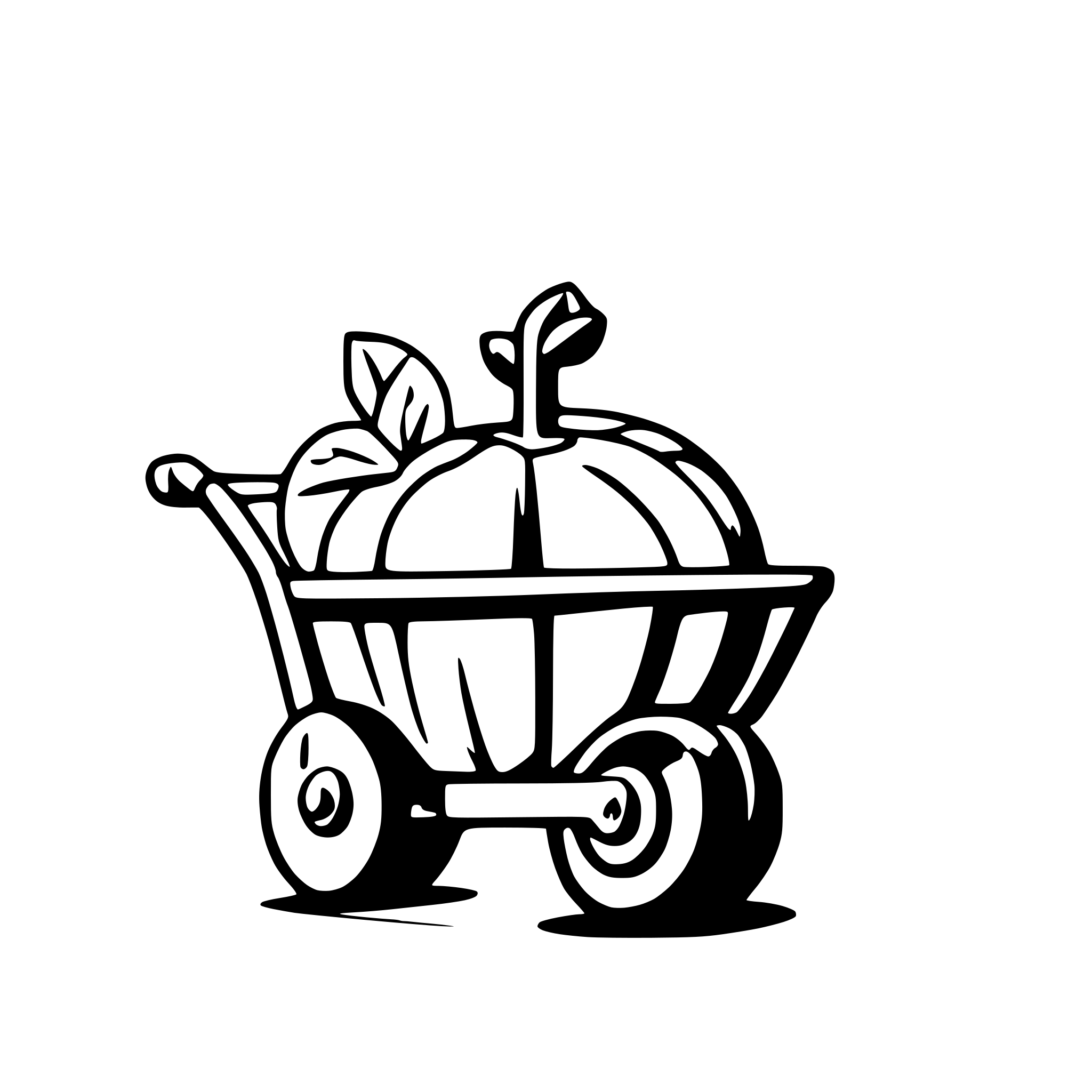 AI-generated SVG of 'pumpkin with wheelbarrow'
