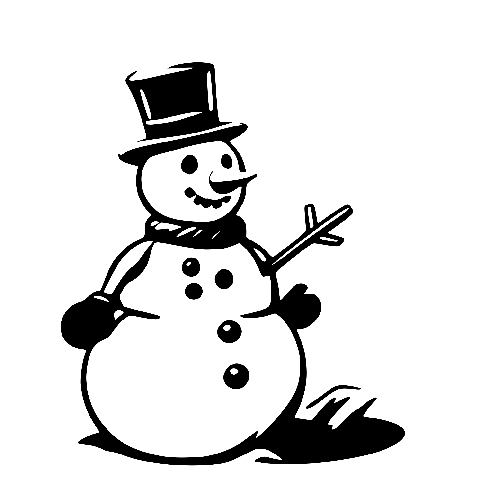 AI-generated SVG of 'snow man'