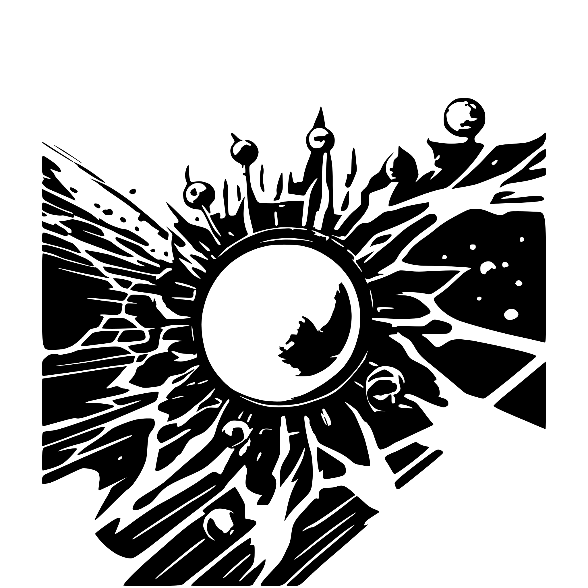AI-generated SVG of a solar system detail outline