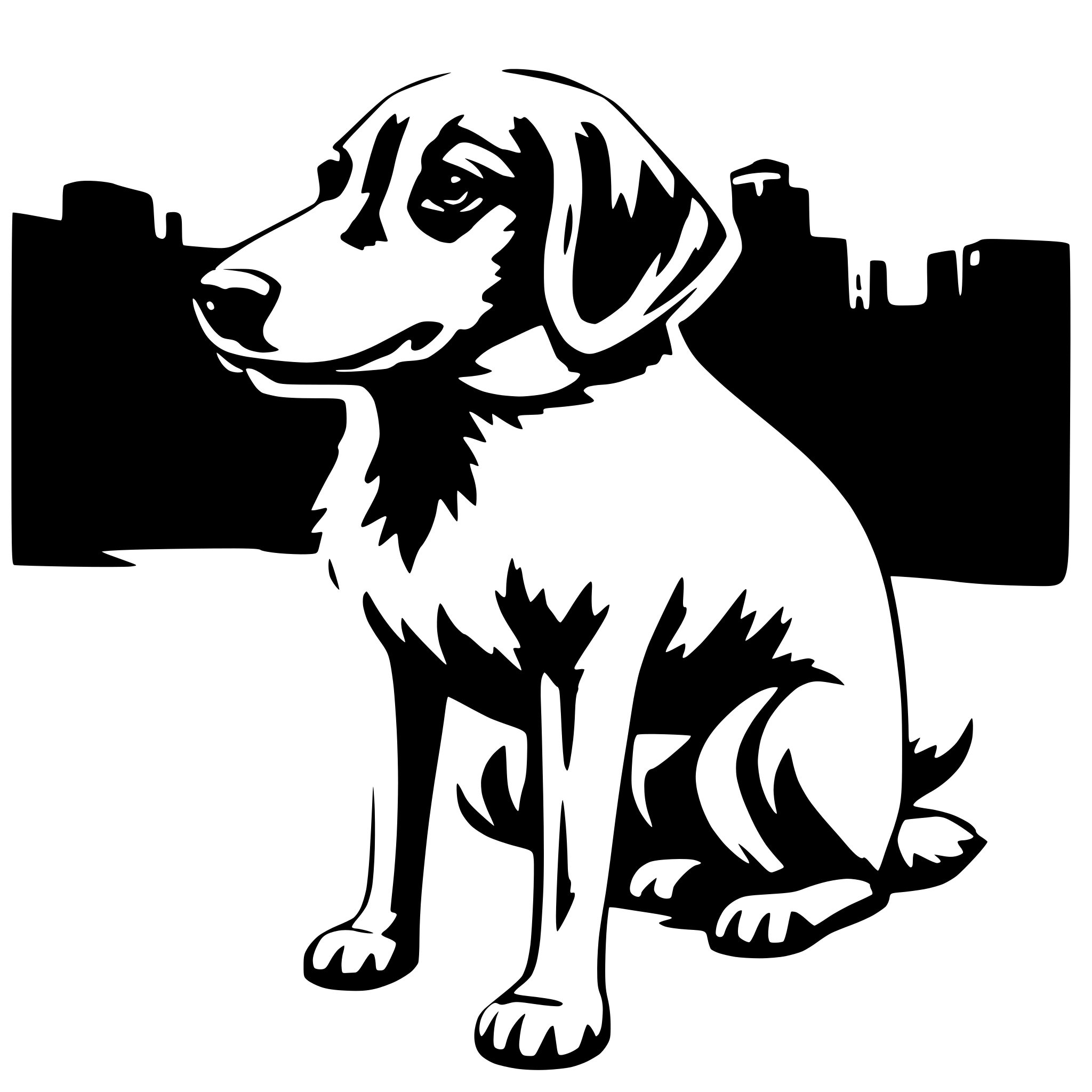 AI-generated SVG of 'a dog facing away'