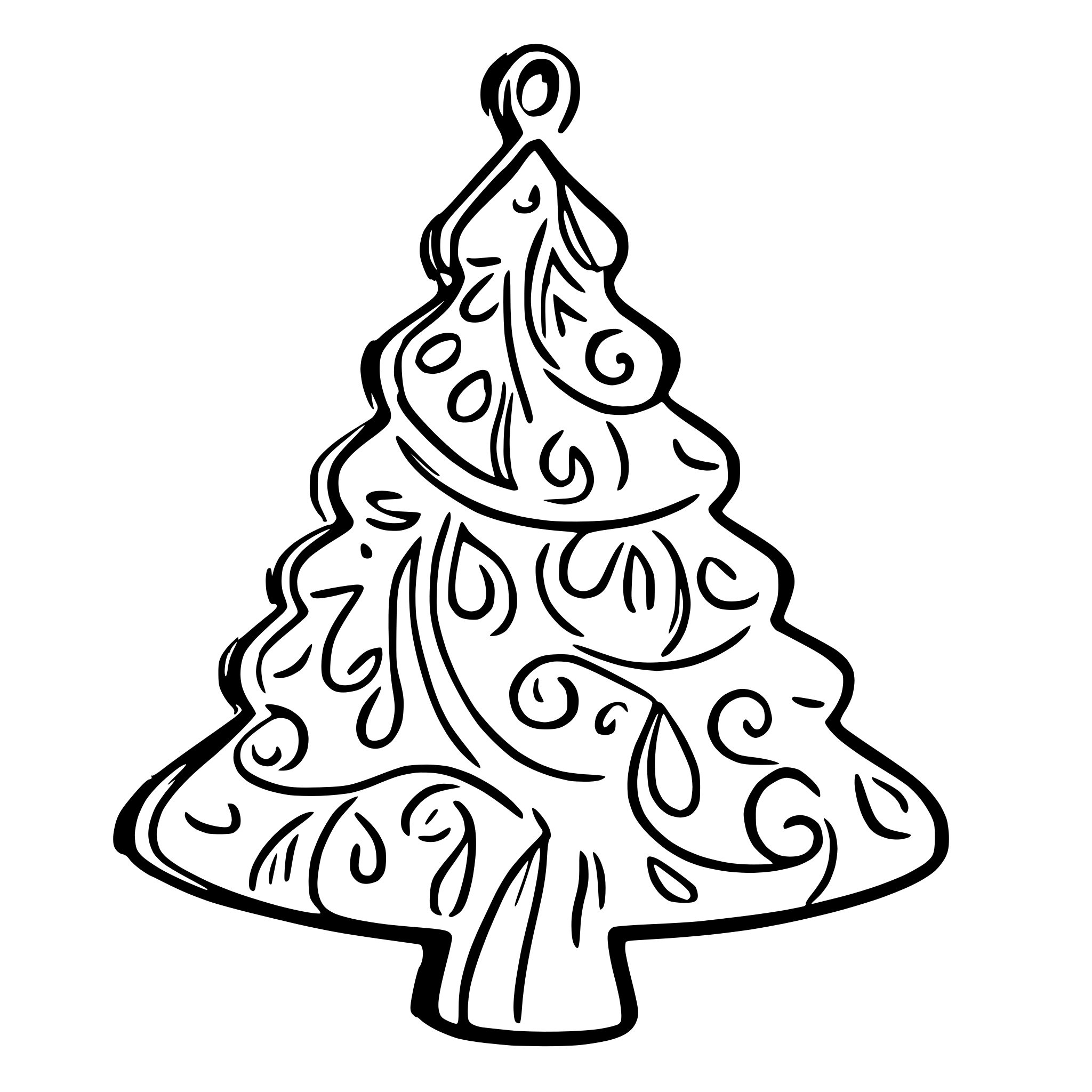 AI-generated SVG of 'Christmas tree decoration'