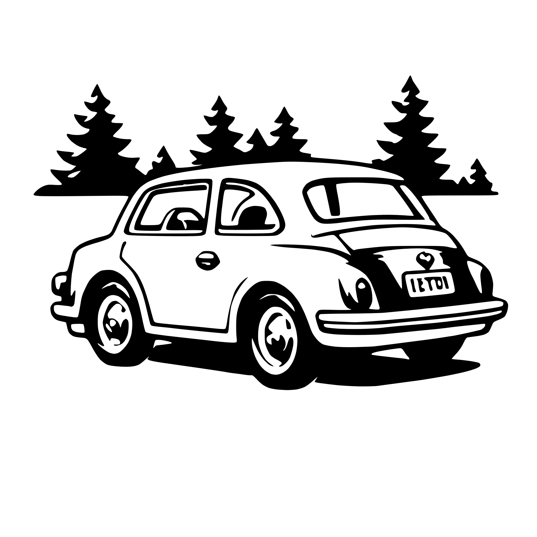 AI-generated SVG of a hatchback