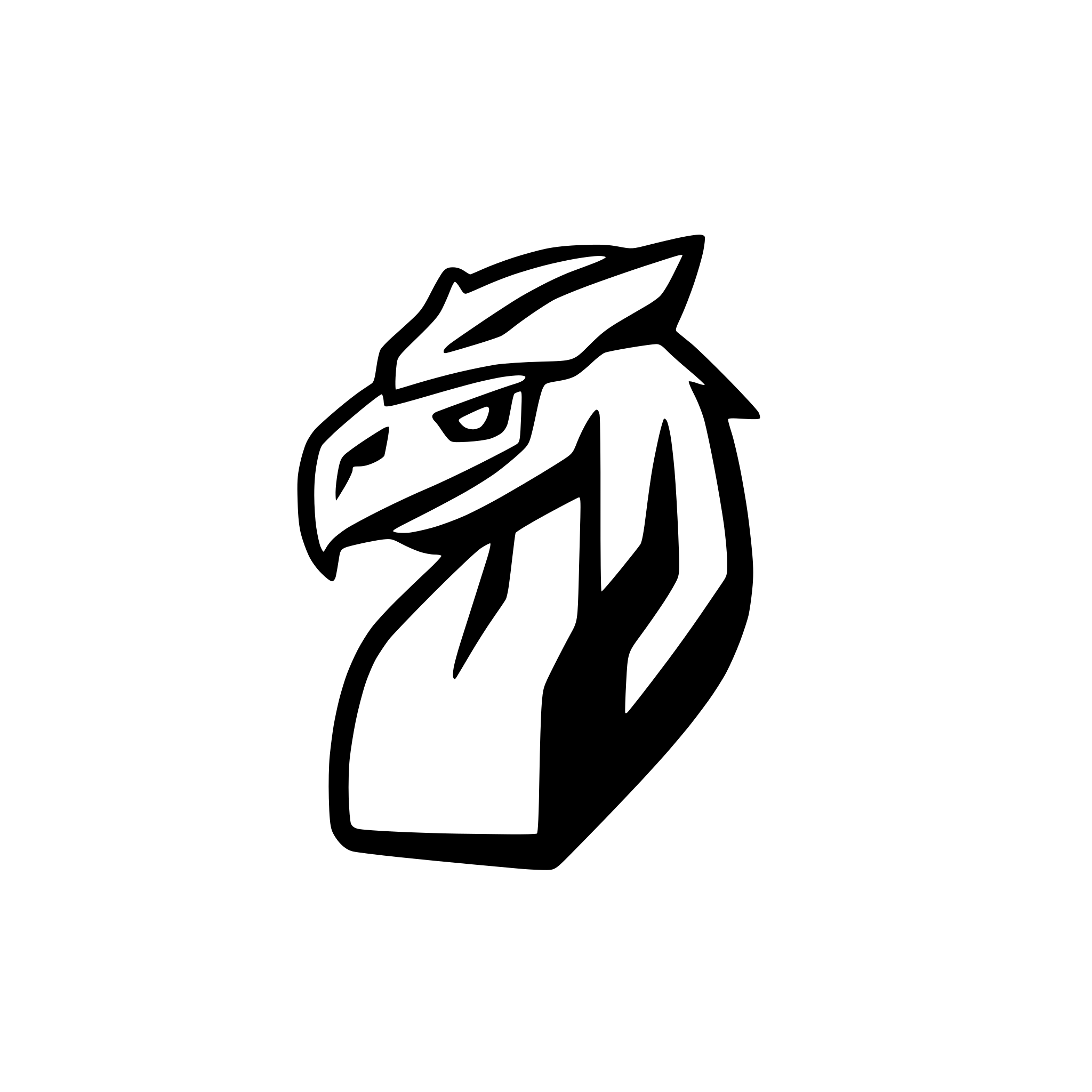 AI-generated SVG of 'minimalistic griffin blocky'