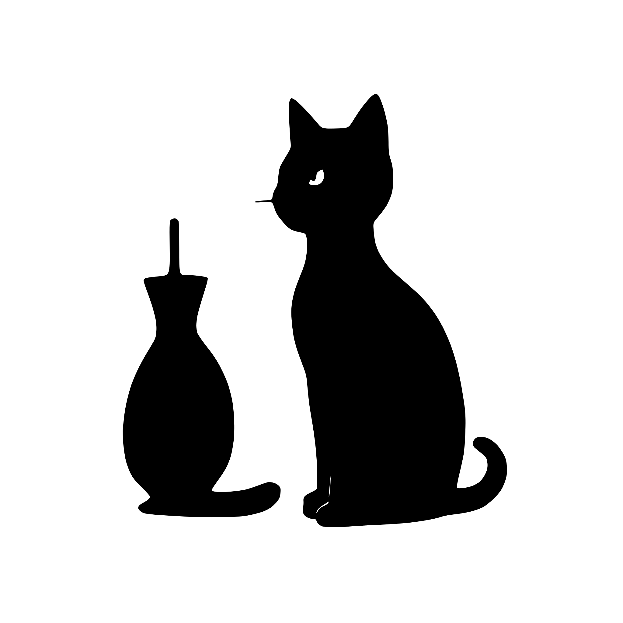 AI-generated SVG of a cat silhouette