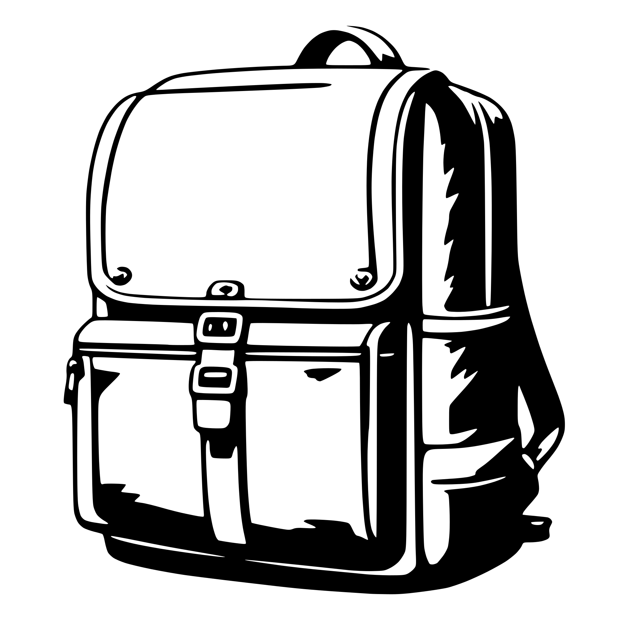 AI-generated SVG of 'backpack'