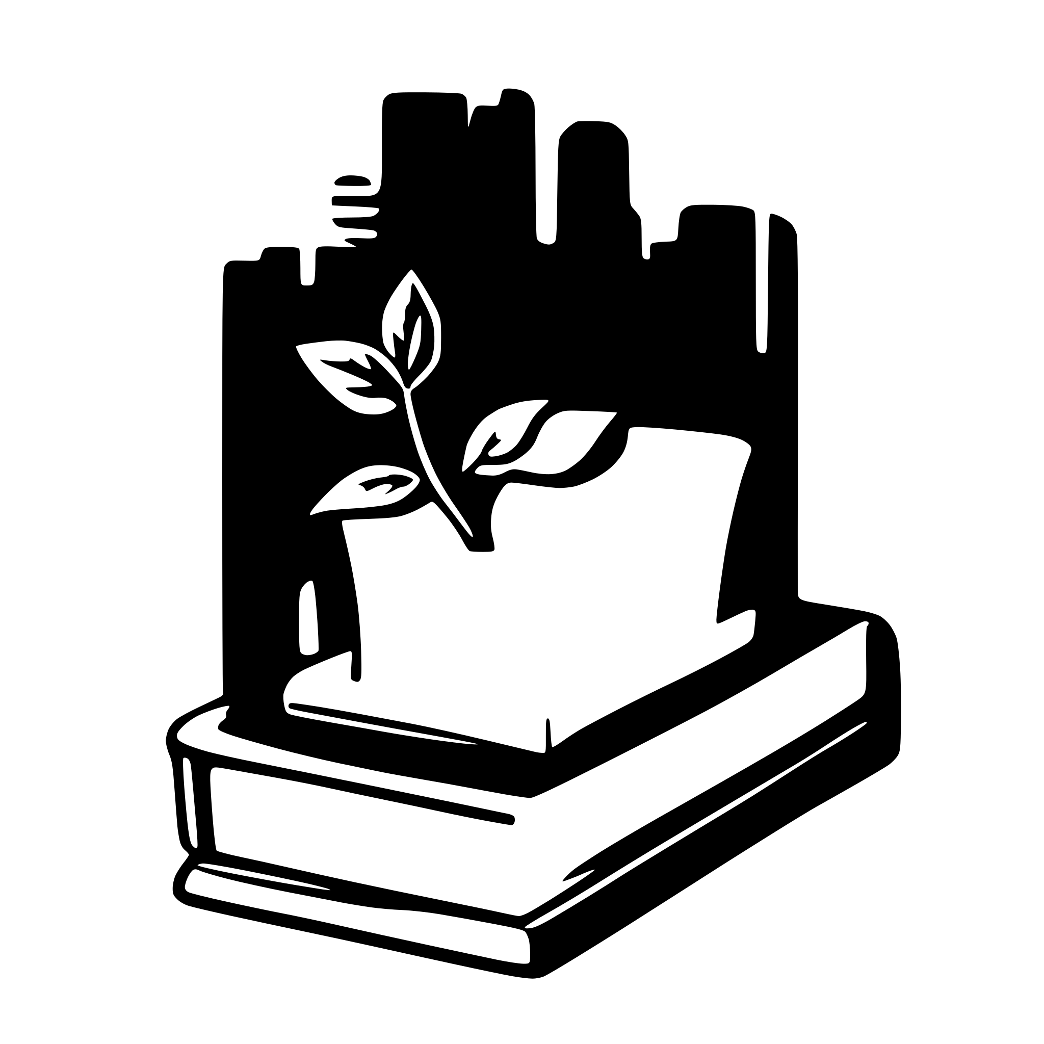 AI-generated SVG of a book