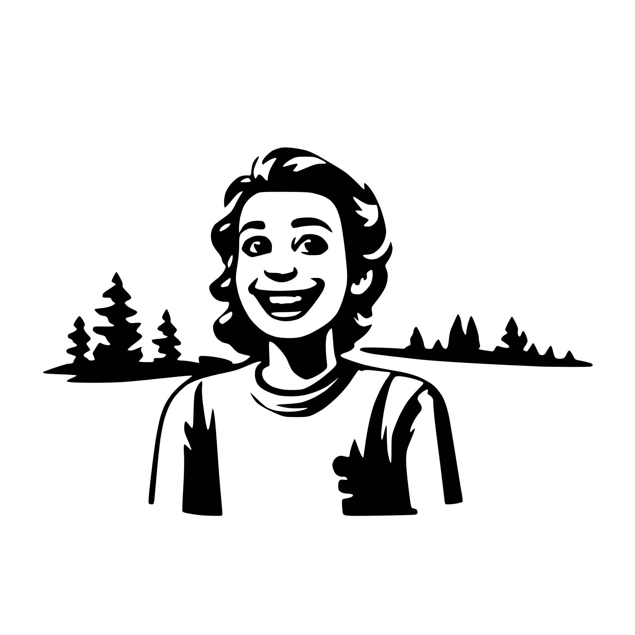 AI-generated SVG of a happy person