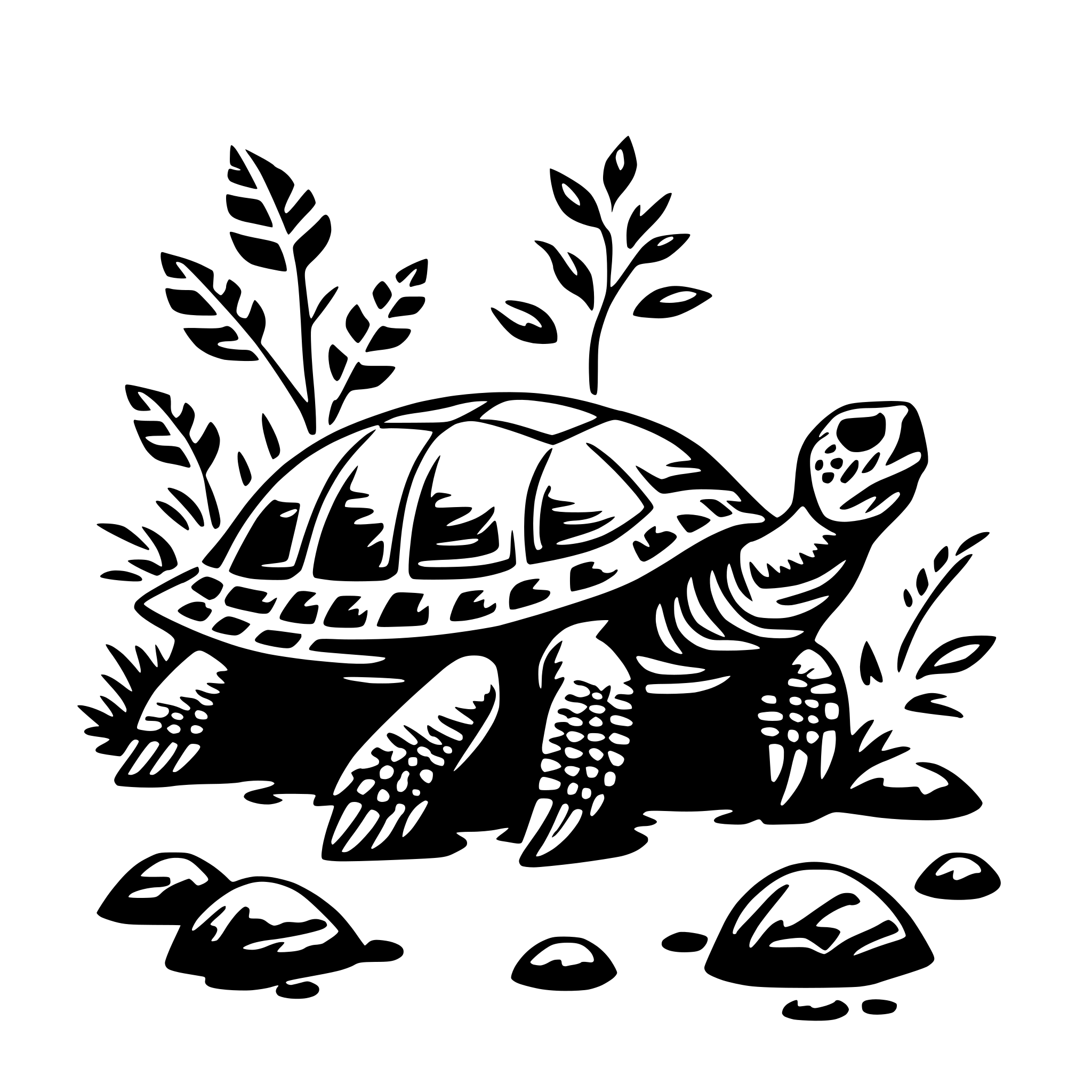 AI-generated SVG of 'turtle and seaweed'