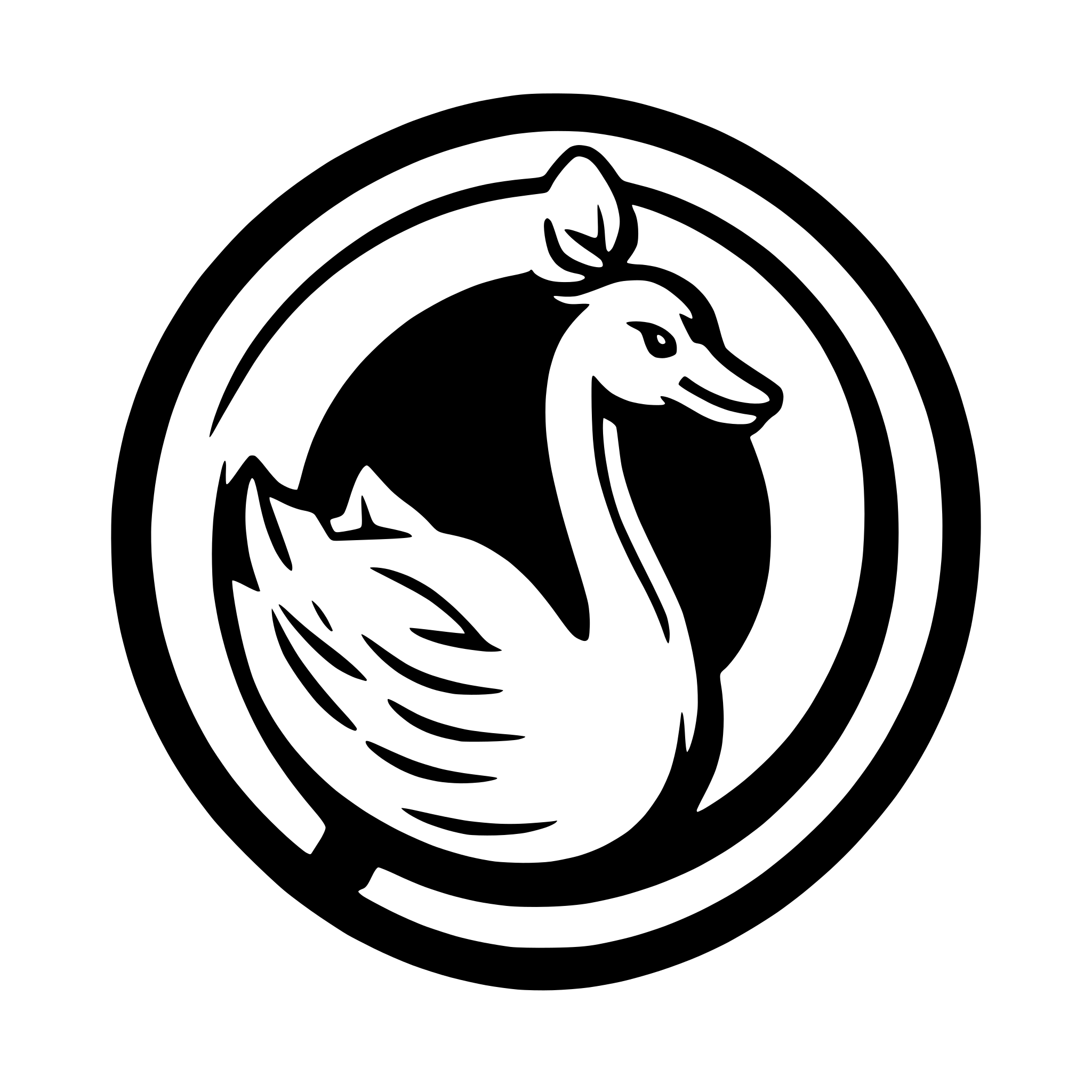 AI-generated SVG of 'Swan in a shield logo'