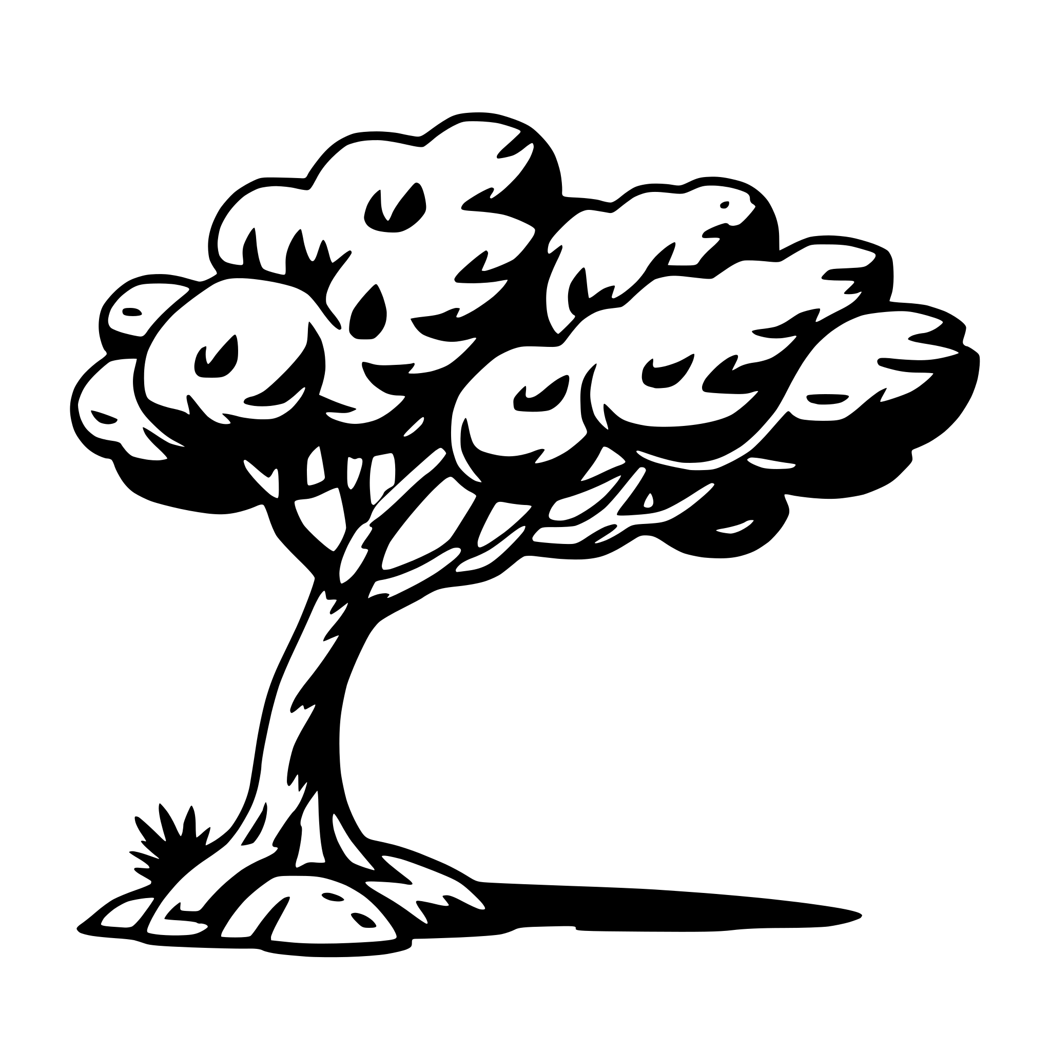AI-generated SVG of a olive tree
