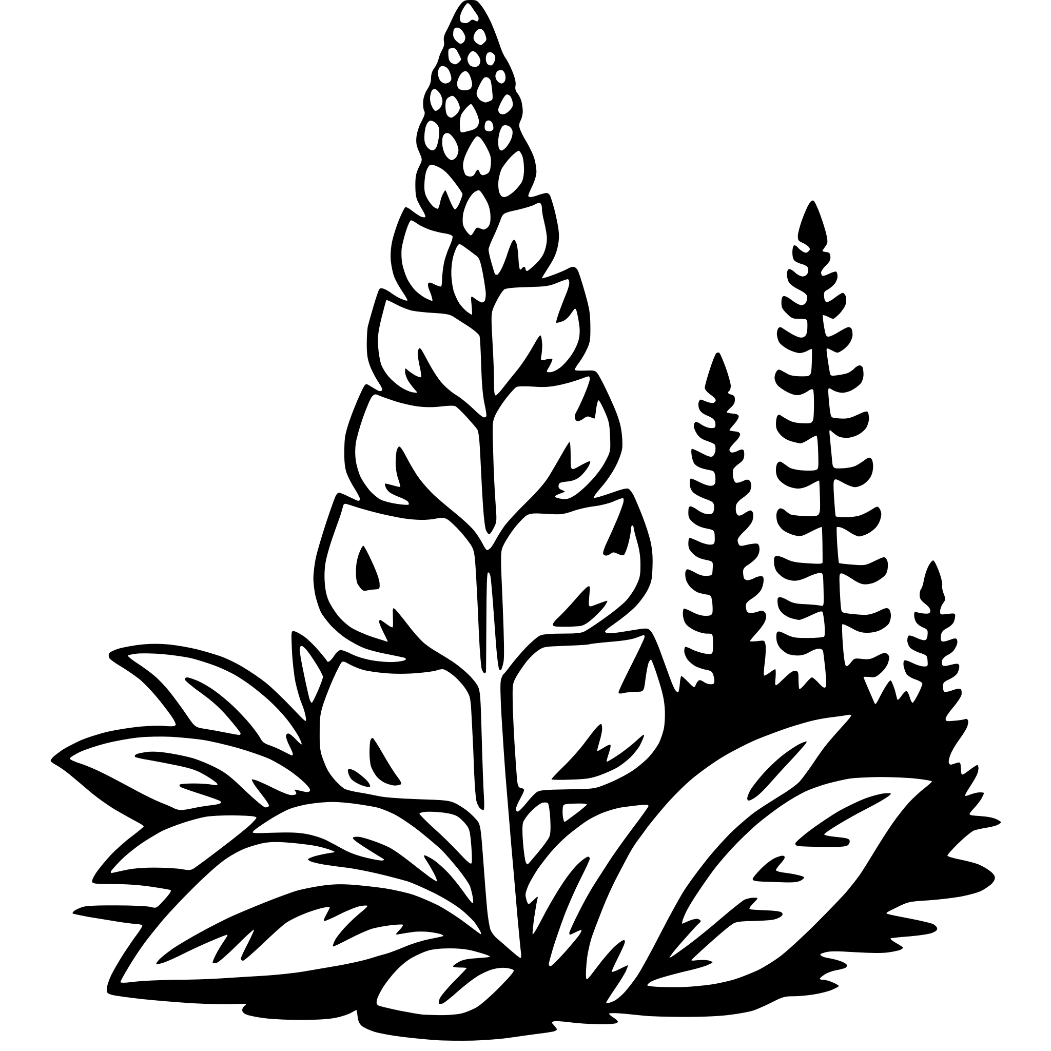 AI-generated SVG of a foxglove