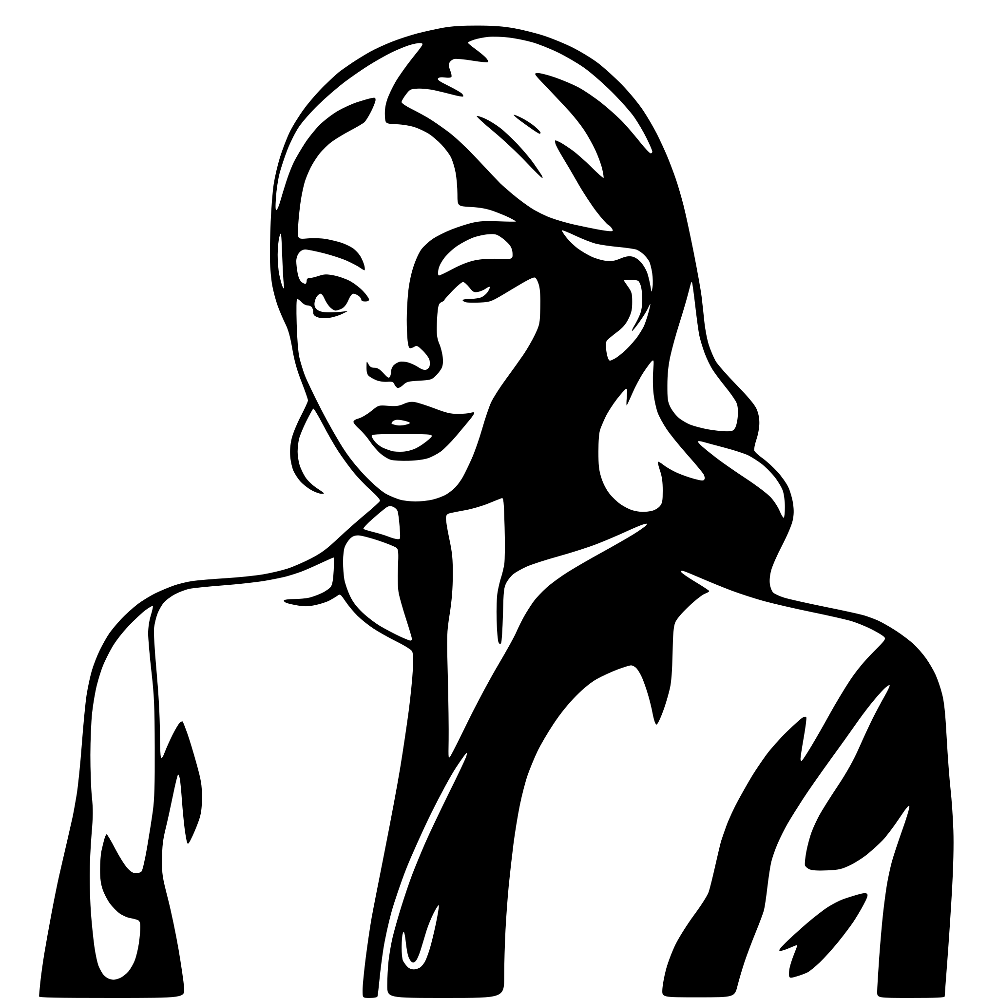 AI-generated SVG of 'A woman silouette'