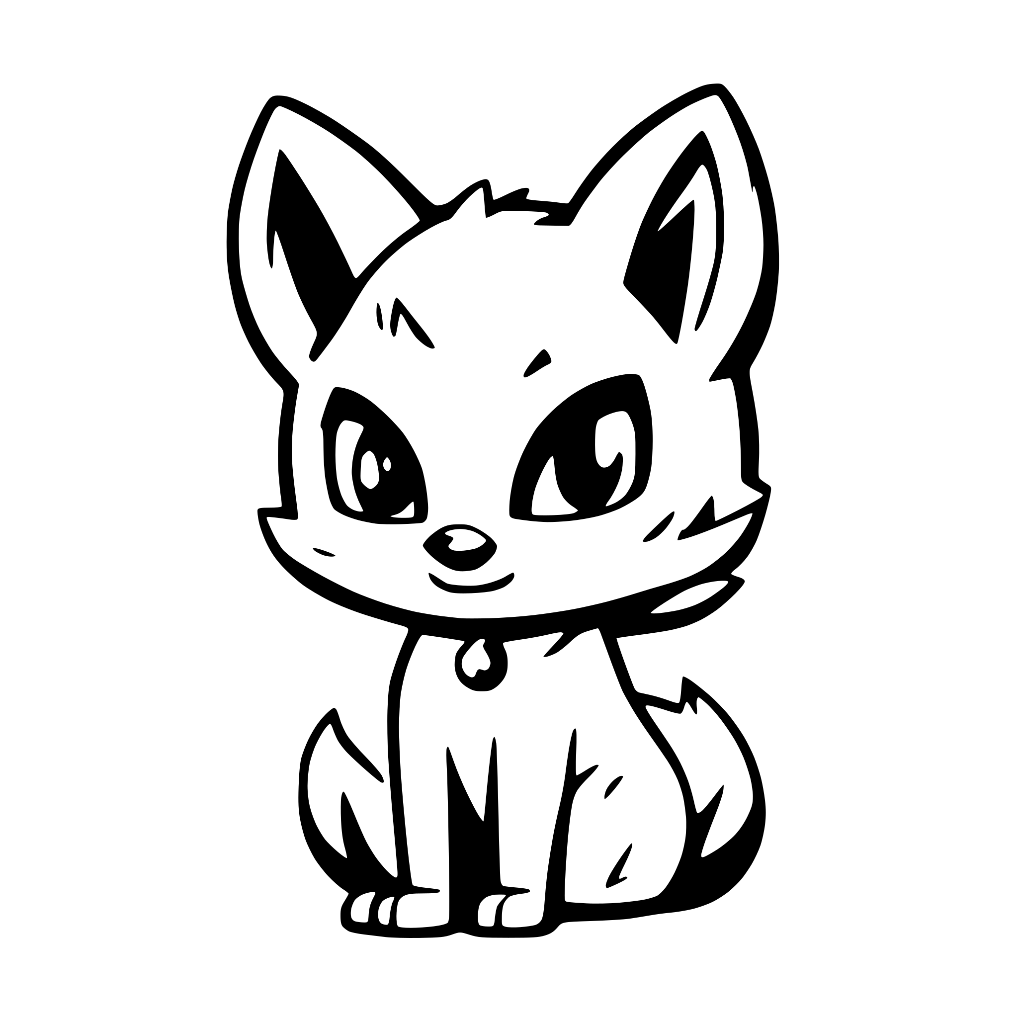 AI-generated SVG of 'white fox'