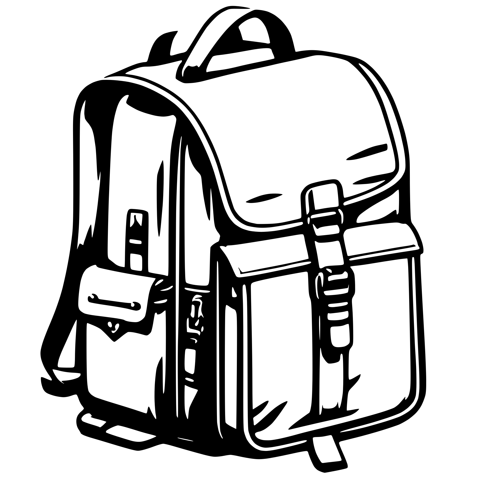 AI-generated SVG of 'Isometric backpack'