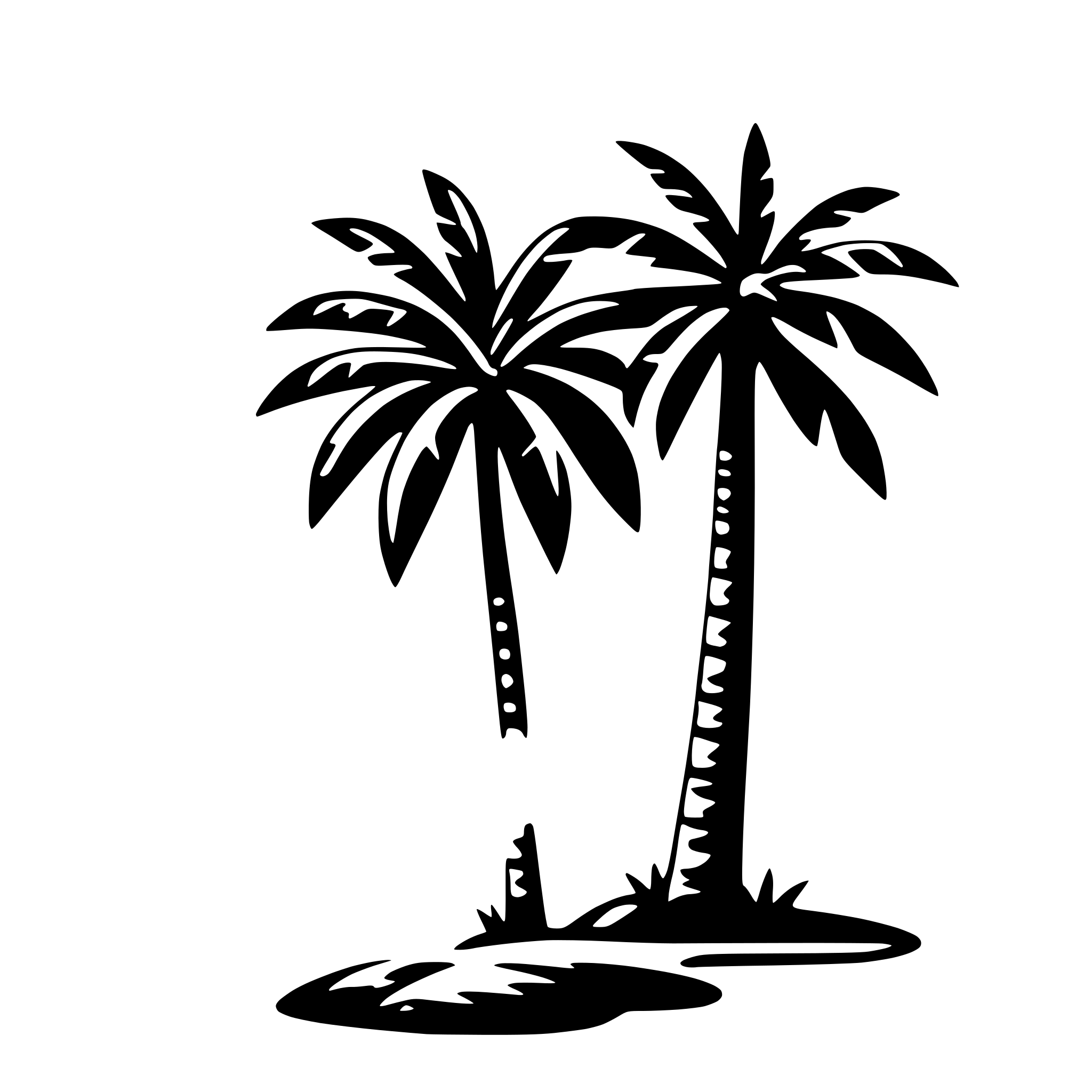 AI-generated SVG of a sun and palm tree