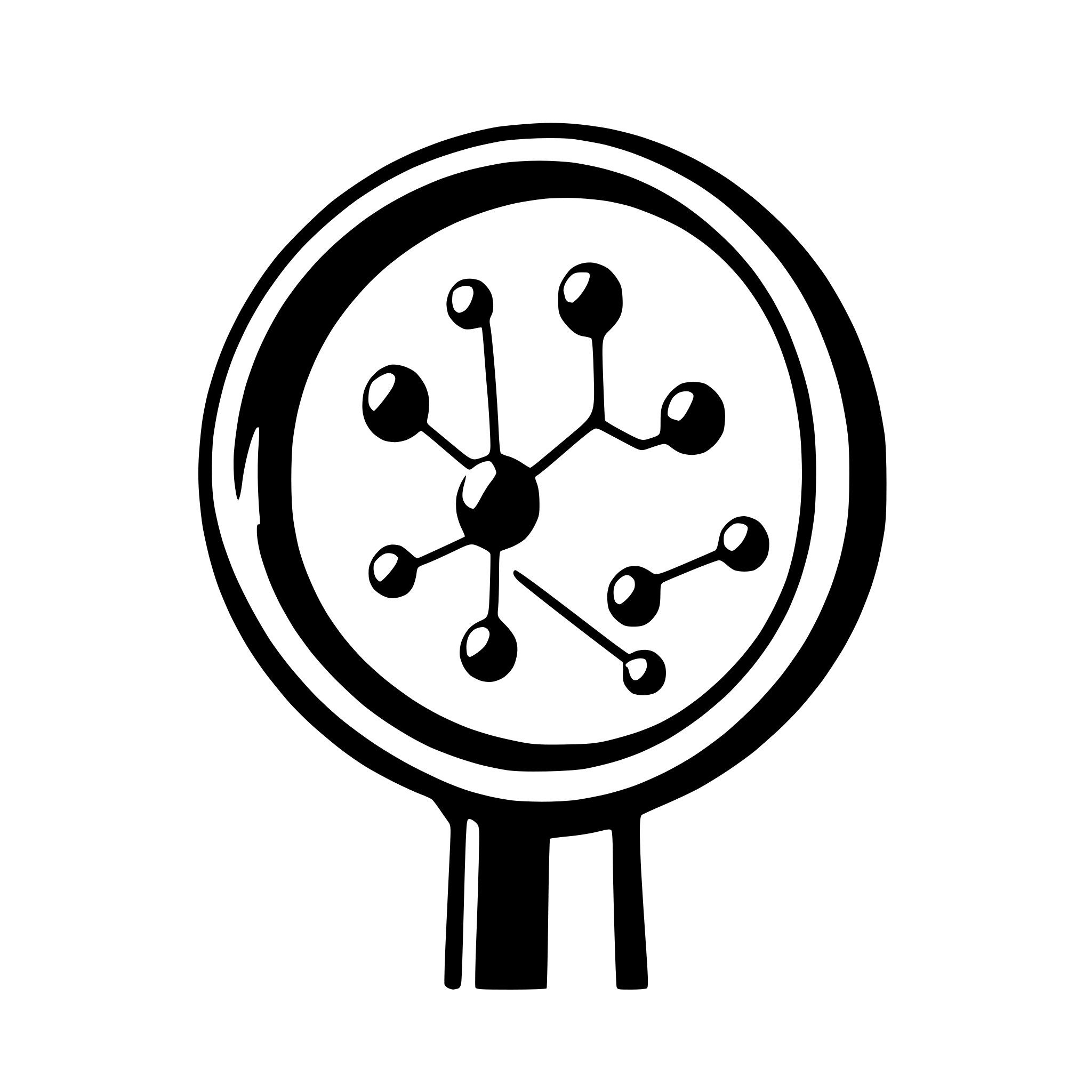 AI-generated SVG of a A molecule structure inside a magnifying lens AI-generated SVG of a A molecule structure inside a magnifying lens