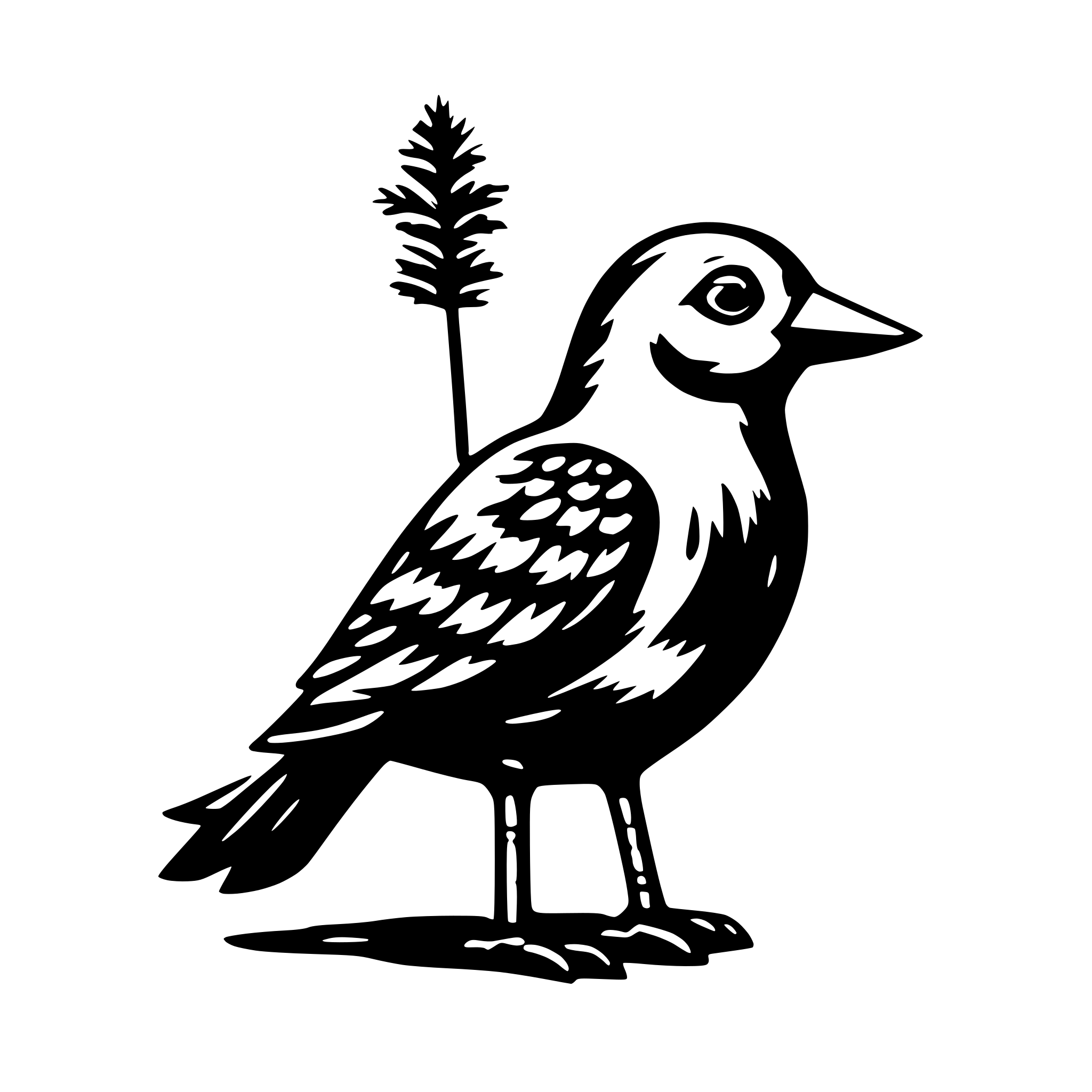 AI-generated SVG of a Pippi is the Christmas Bird
