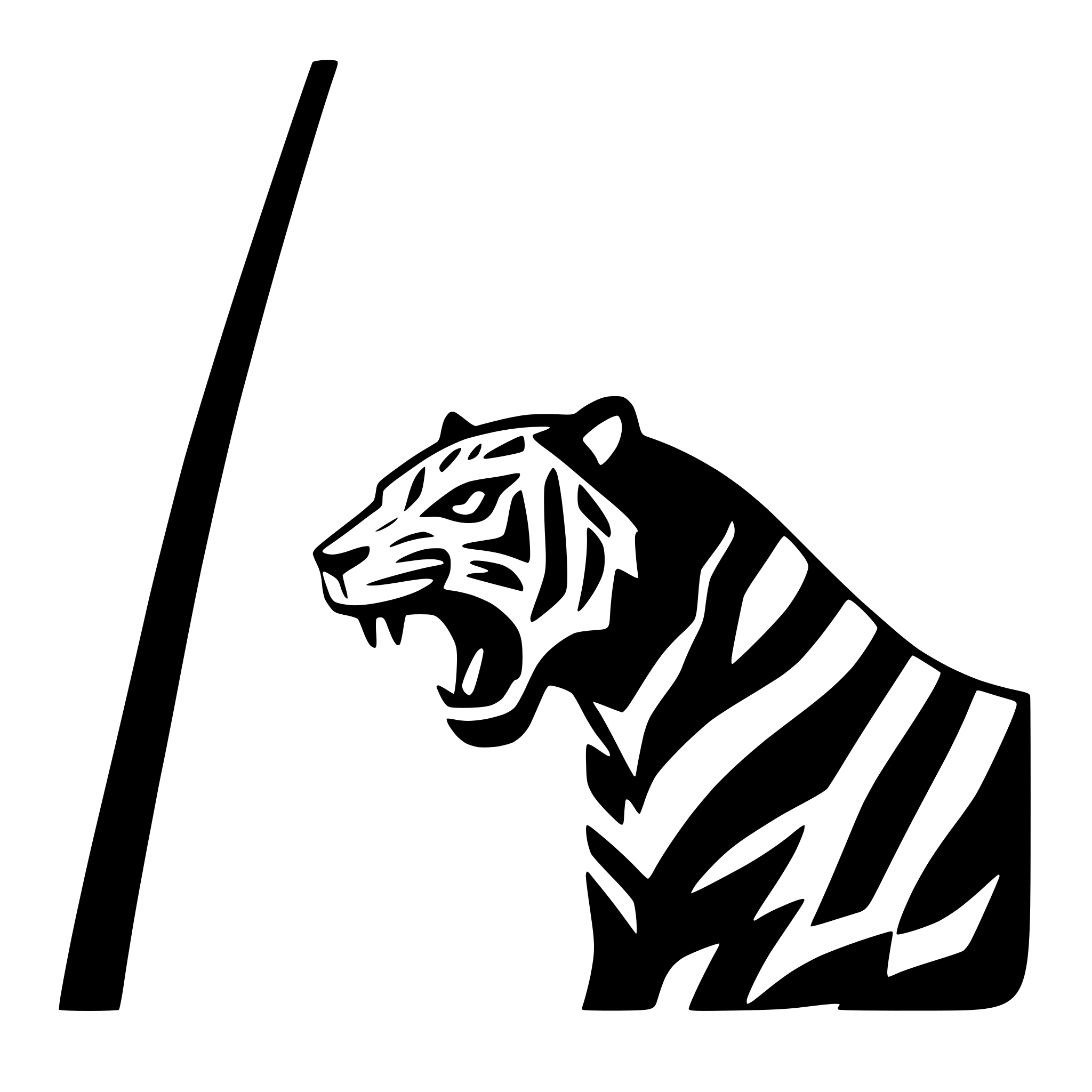 AI-generated SVG of a tiger roaring in the jungle