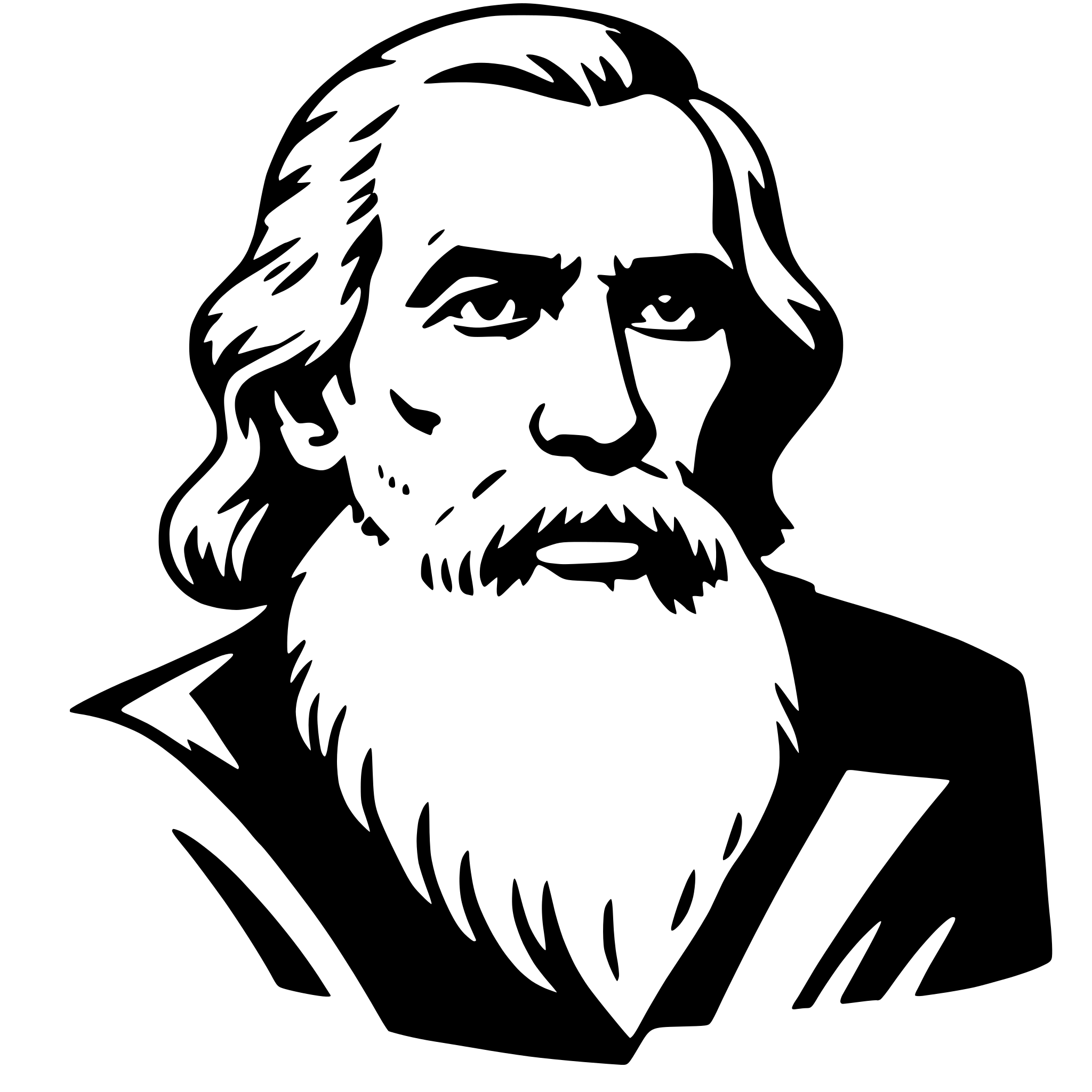 AI-generated SVG of a leo tolstoy