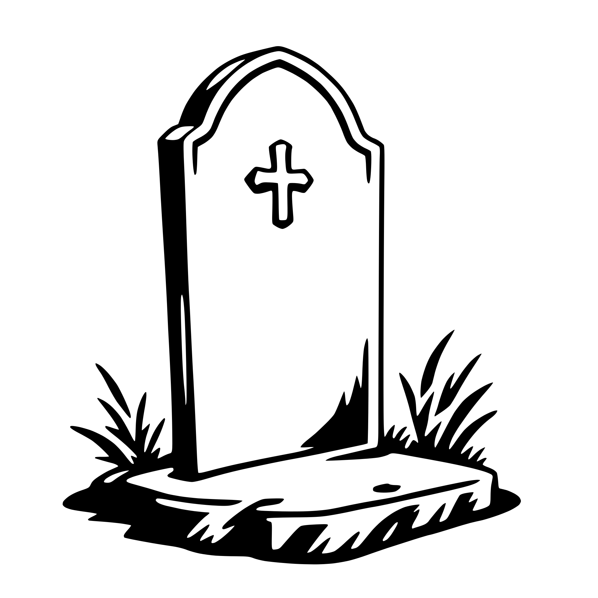 AI-generated SVG of 'tombstone'