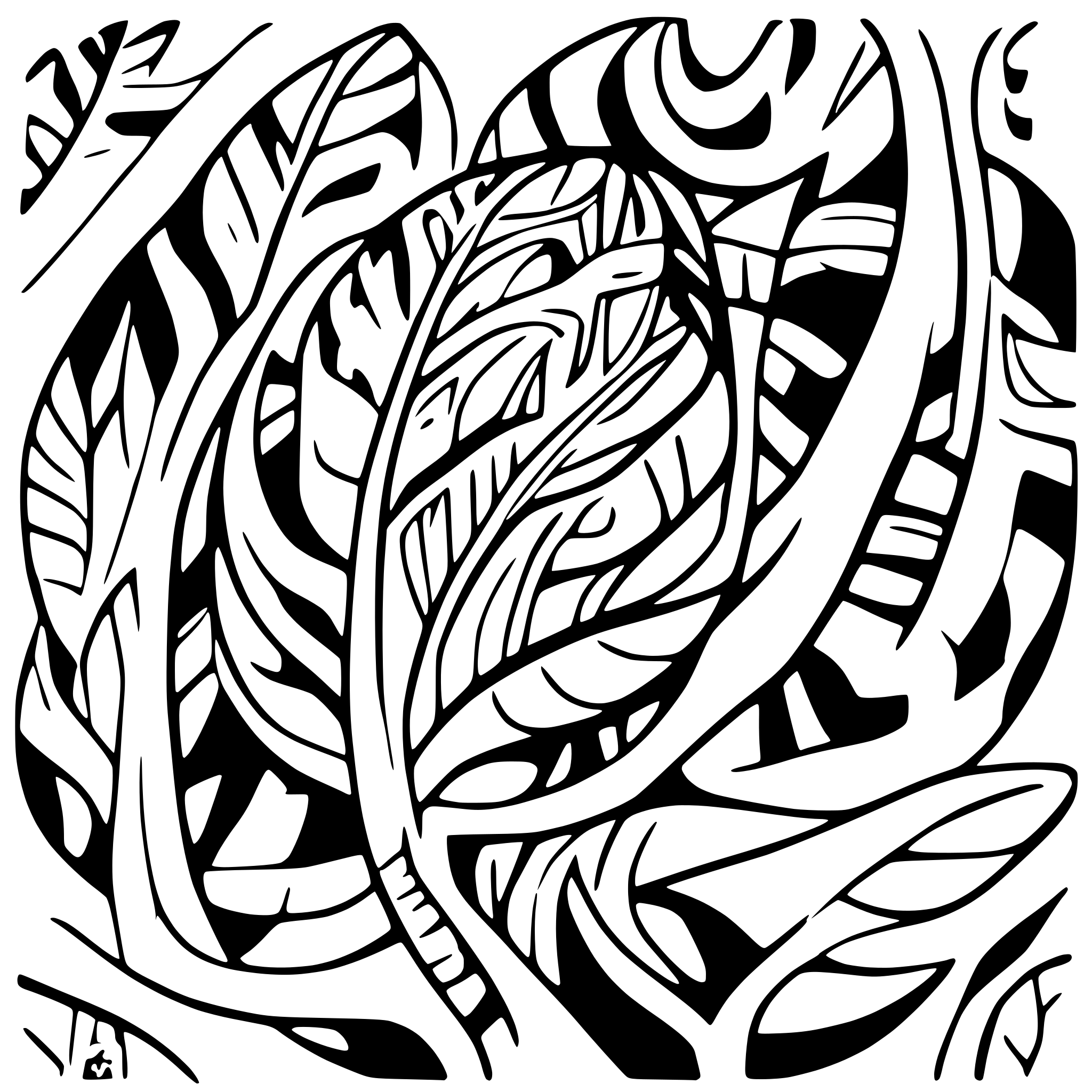 AI-generated SVG of a Neo tribal motif