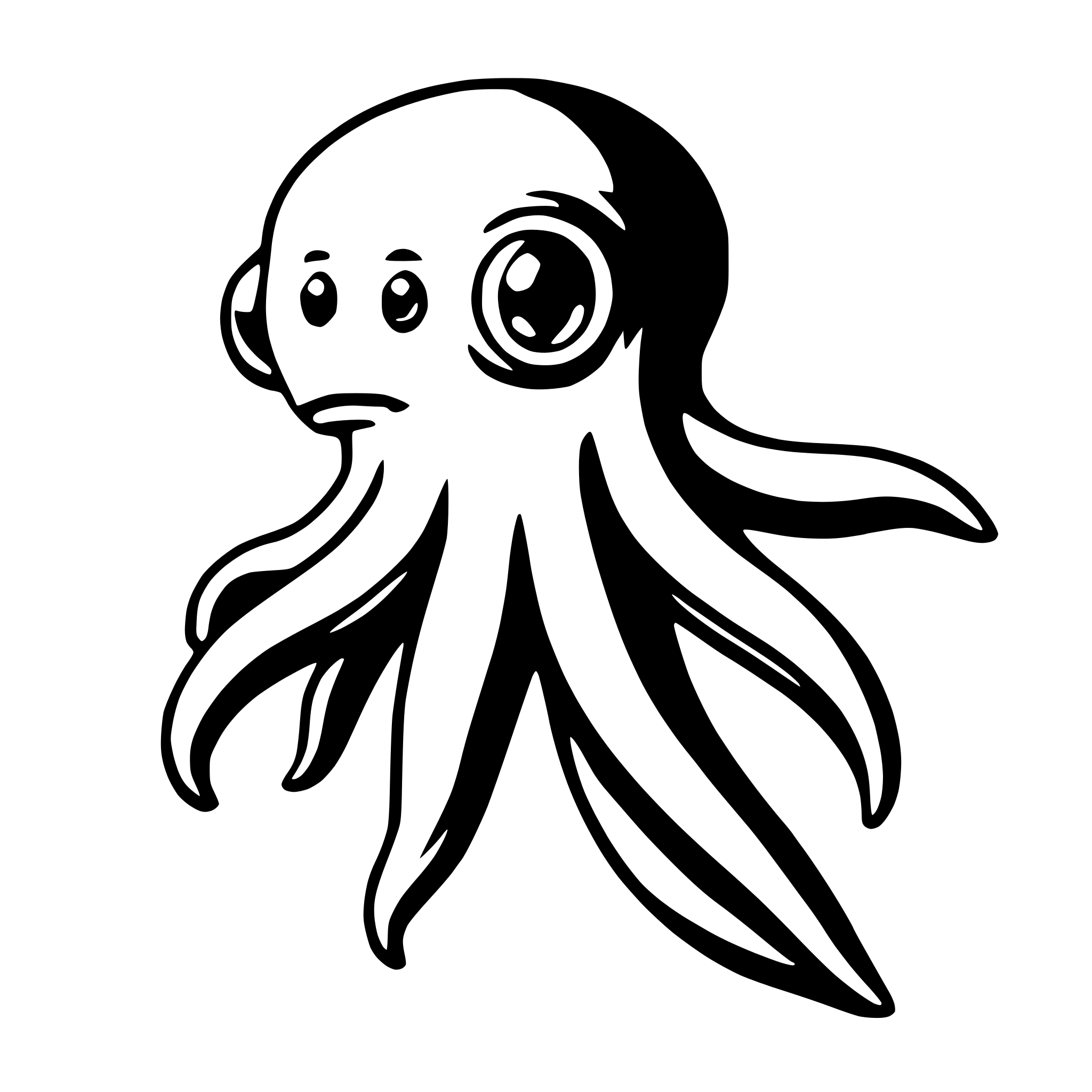 AI-generated SVG of 'squid'