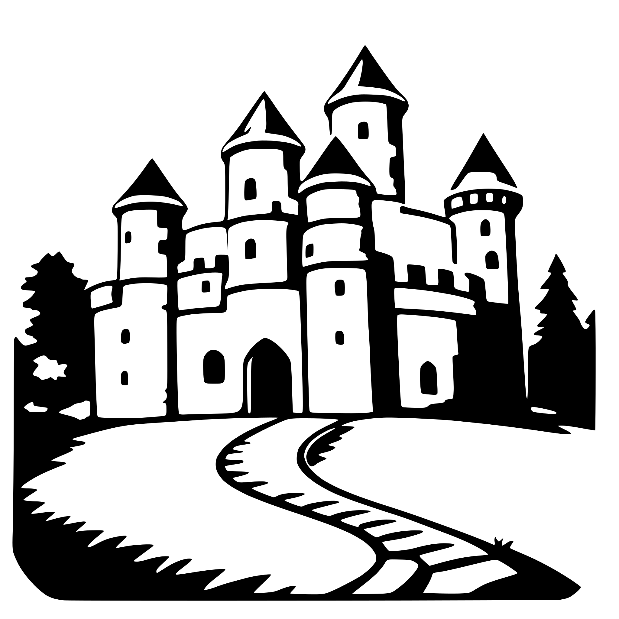 AI-generated SVG of 'castle'