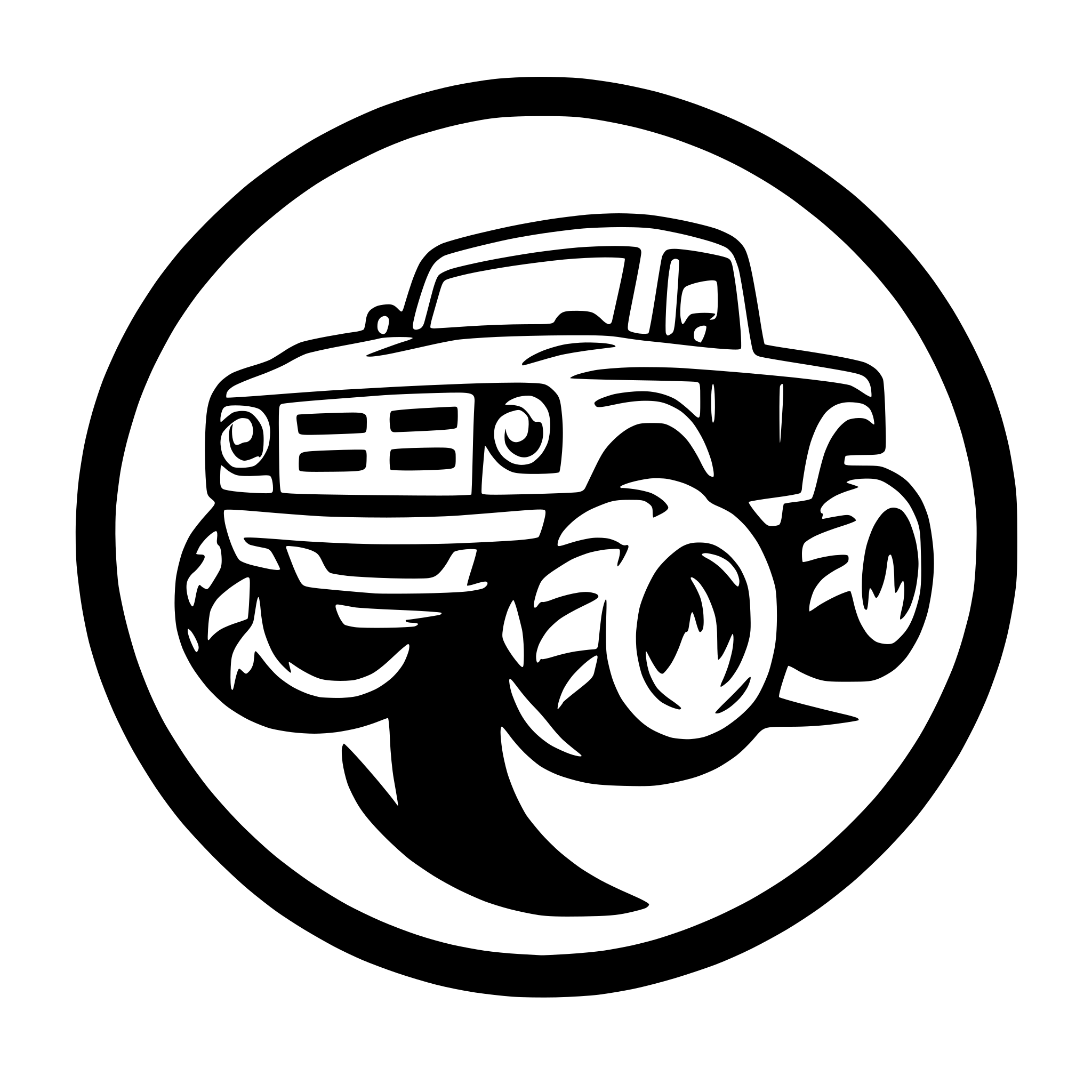 AI-generated SVG of a a monstertruck logo