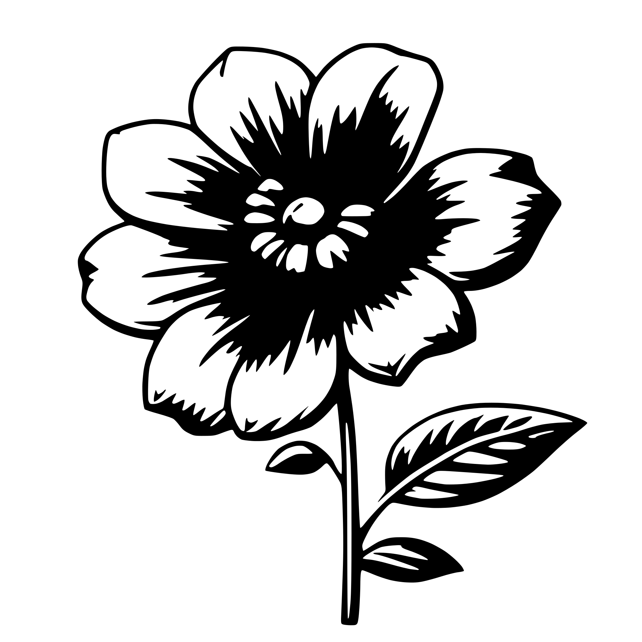 AI-generated SVG of 'purple flower'