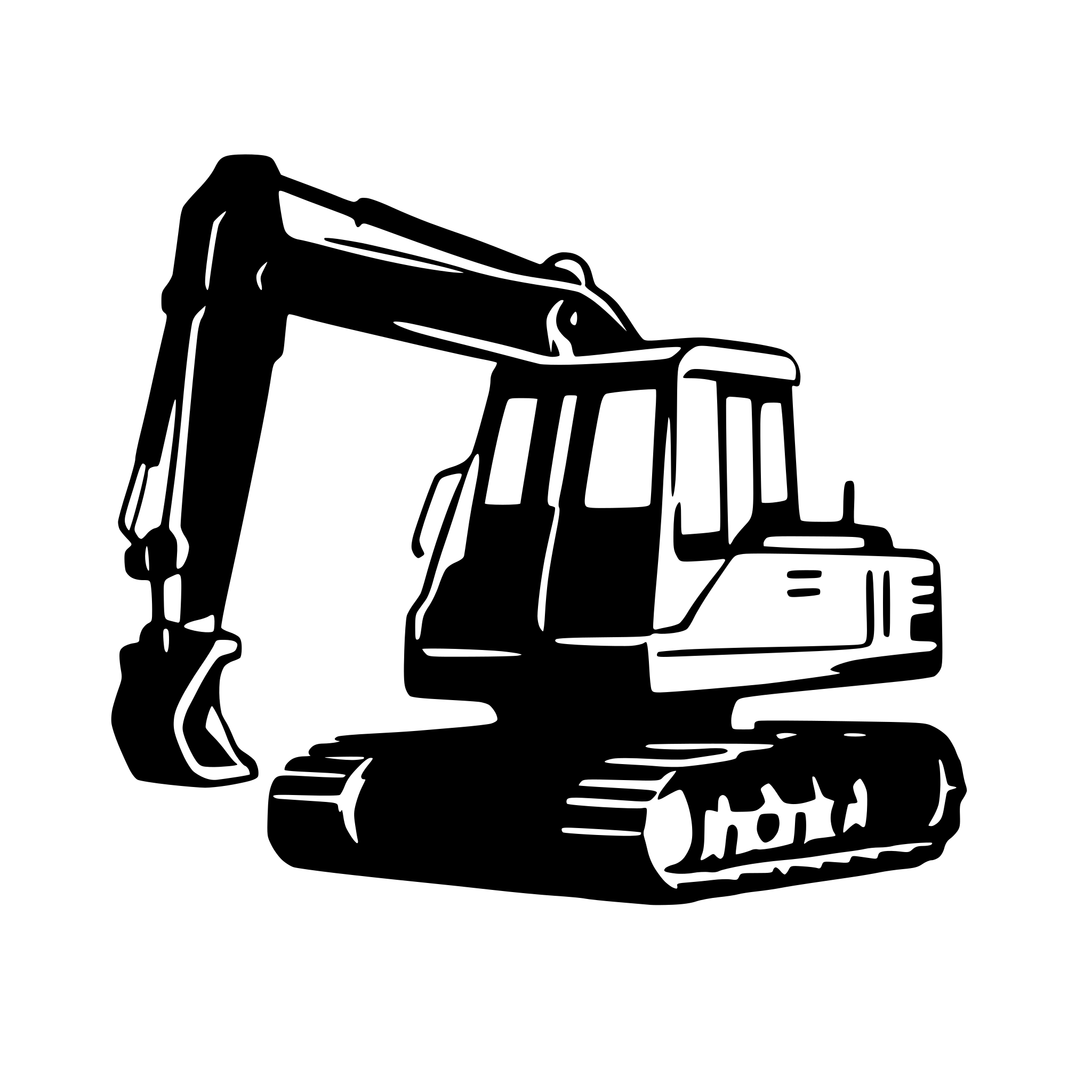 AI-generated SVG of a 2d excavator
