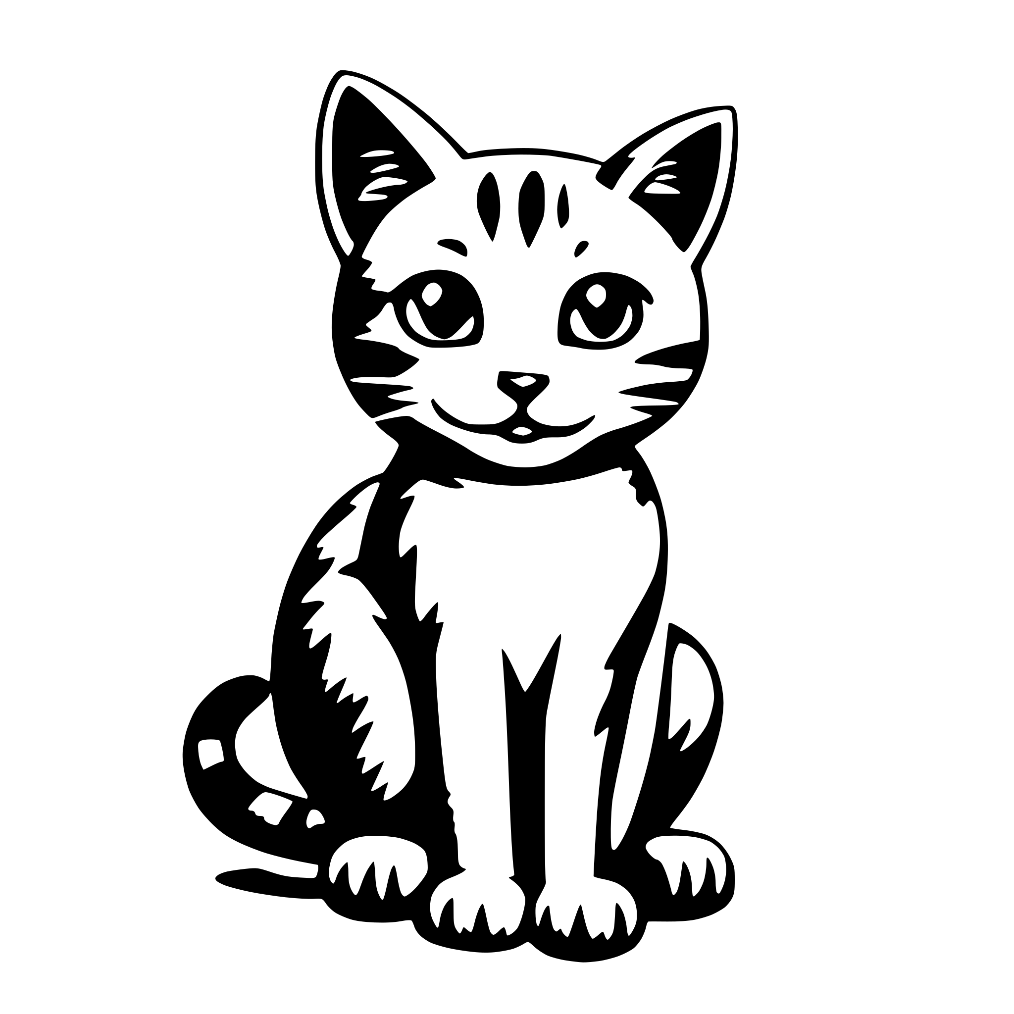 AI-generated SVG of 'cat cute'