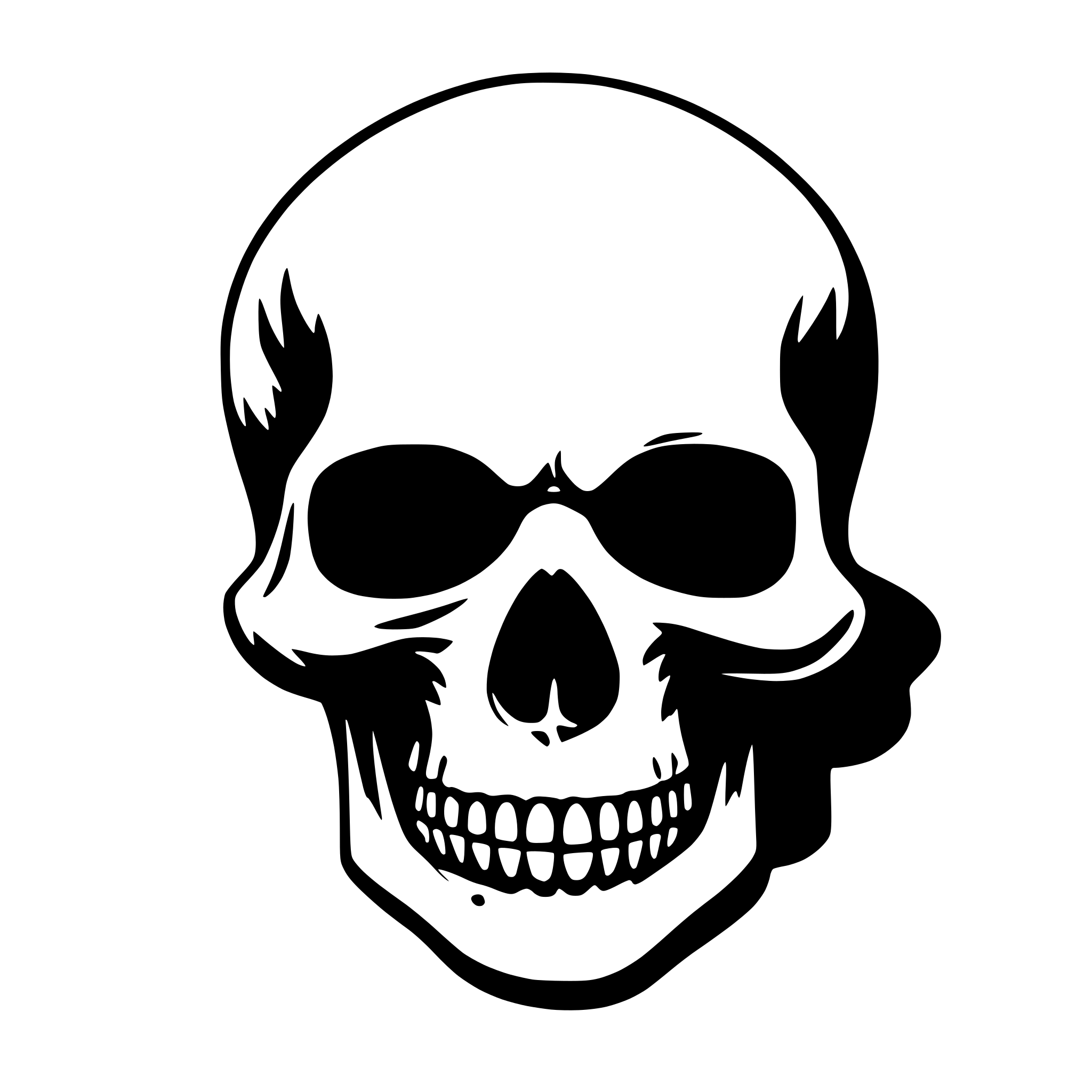 AI-generated SVG of a skull