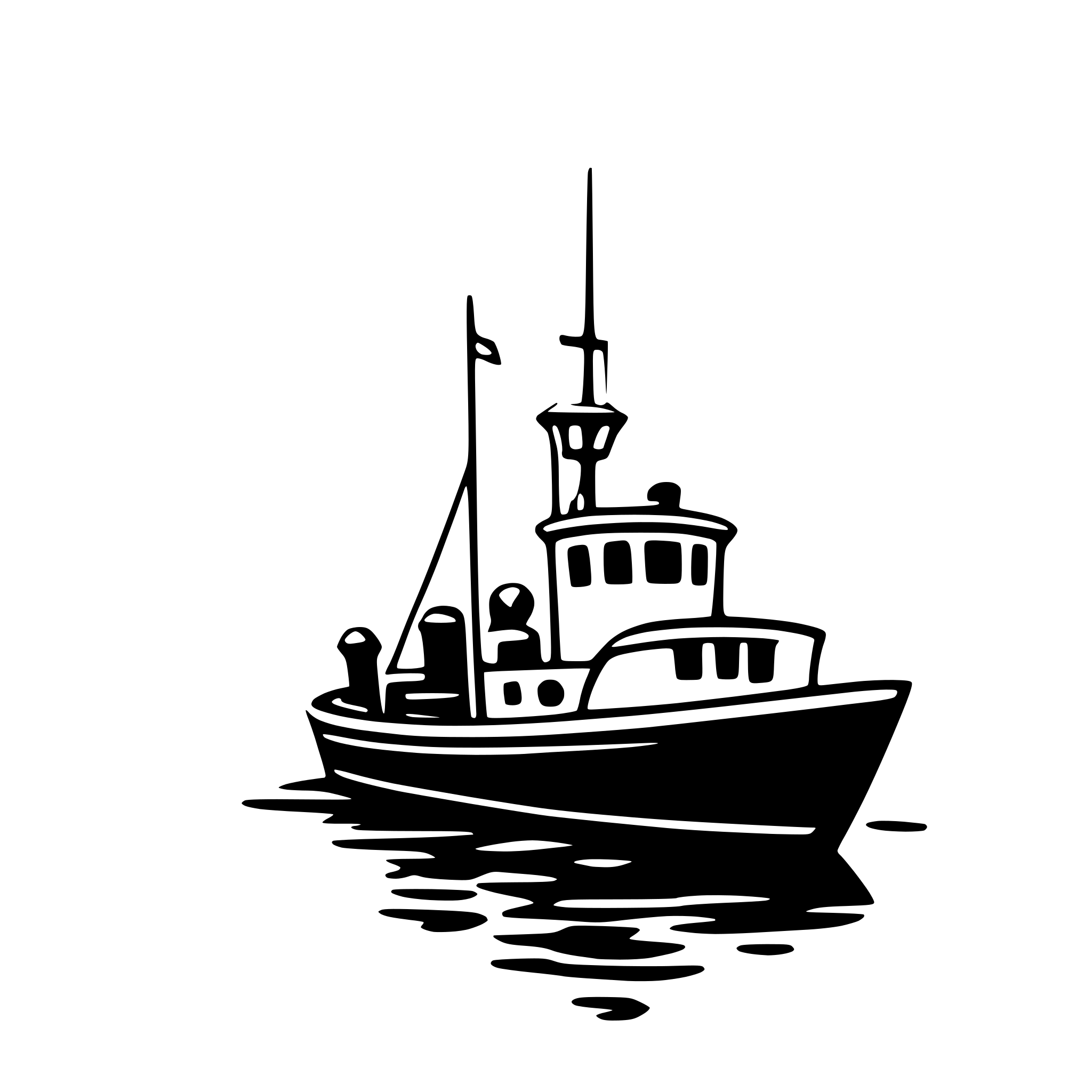 AI-generated SVG of a fishing boat