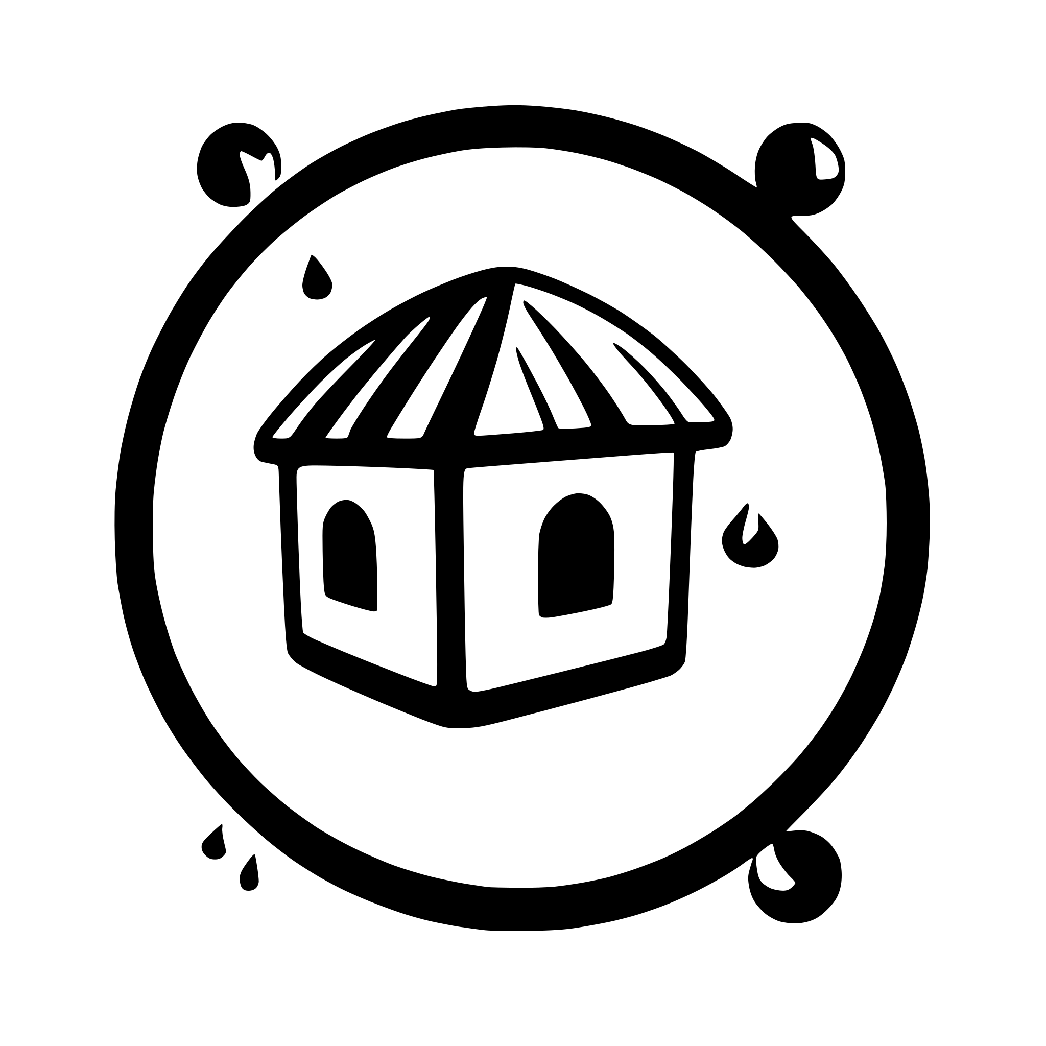 AI-generated SVG of a house floating in space