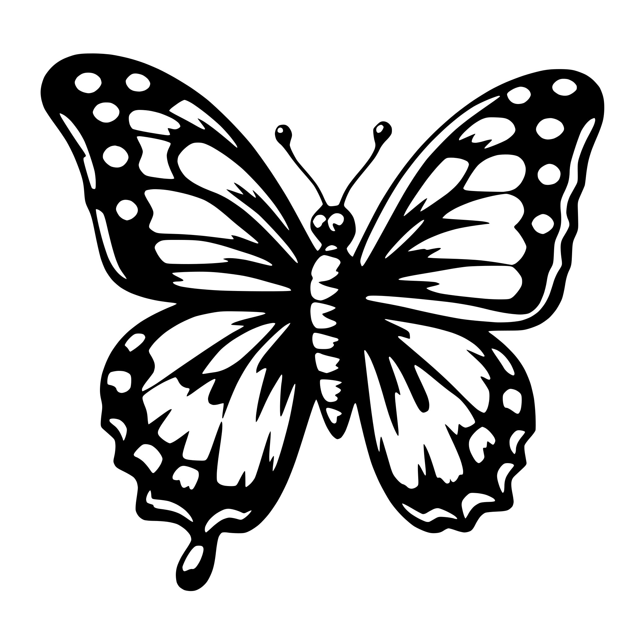 AI-generated SVG of 'very simple butterfly clipart'