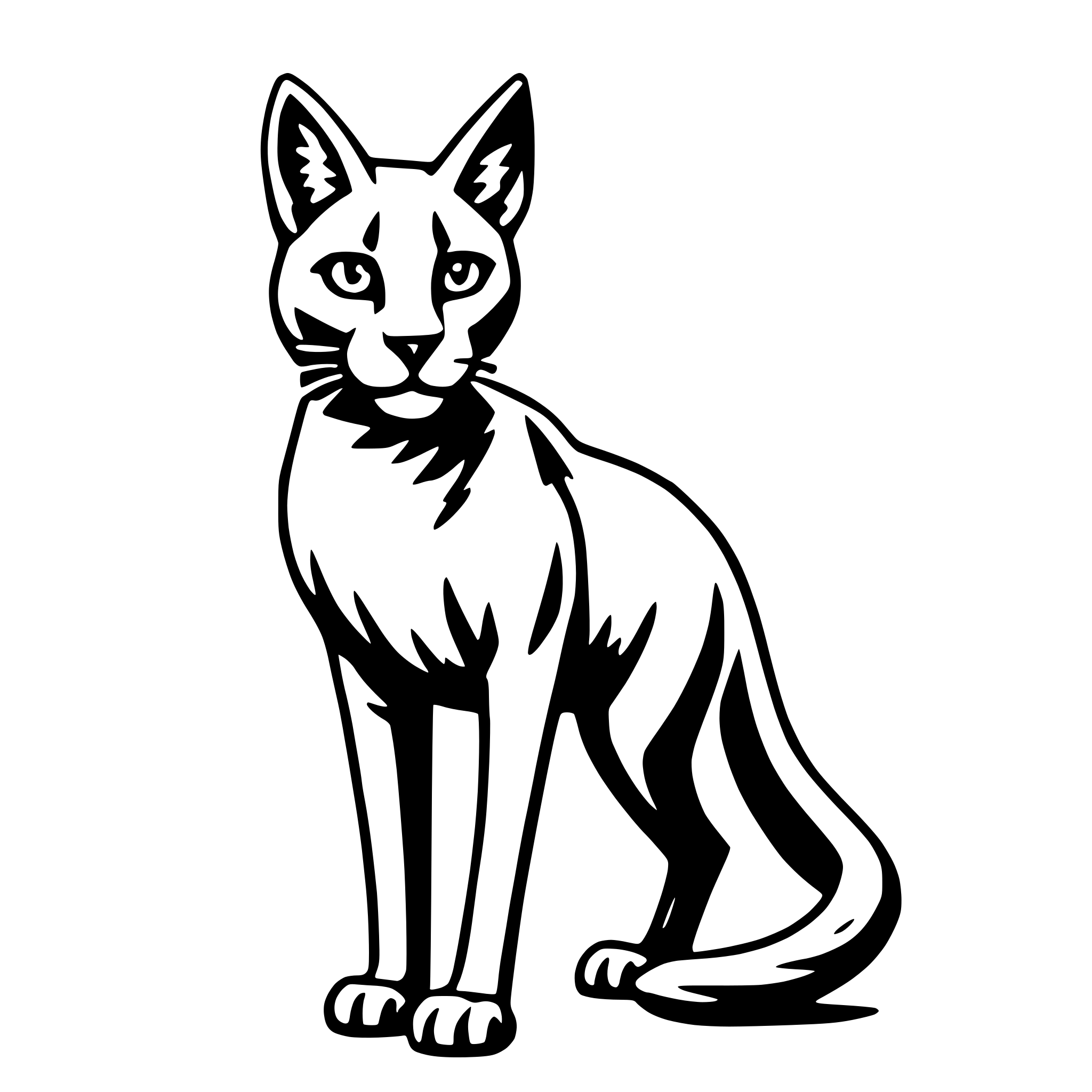AI-generated SVG of a caracal