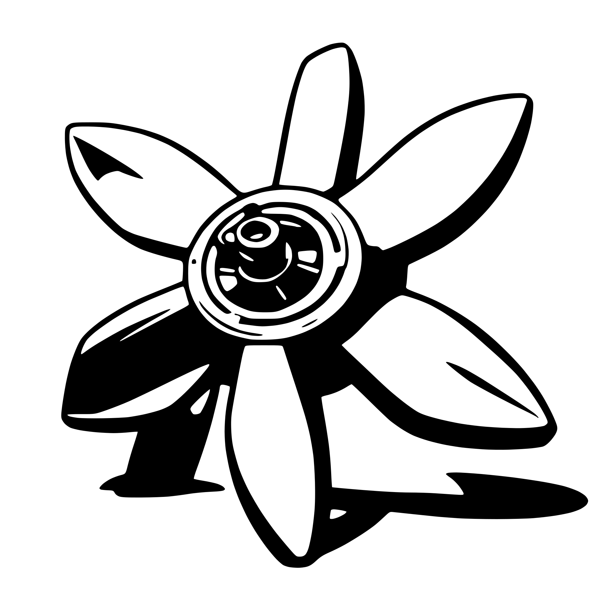 AI-generated SVG of 'make a triblade propeller'
