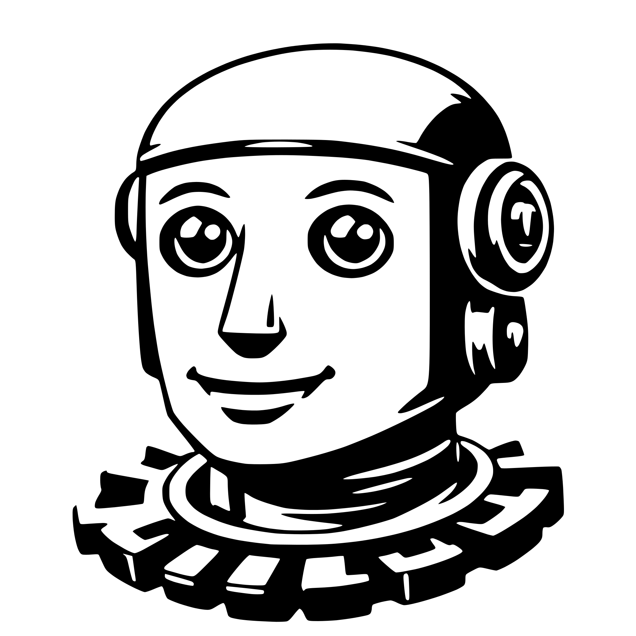 AI-generated SVG of a robot with gears