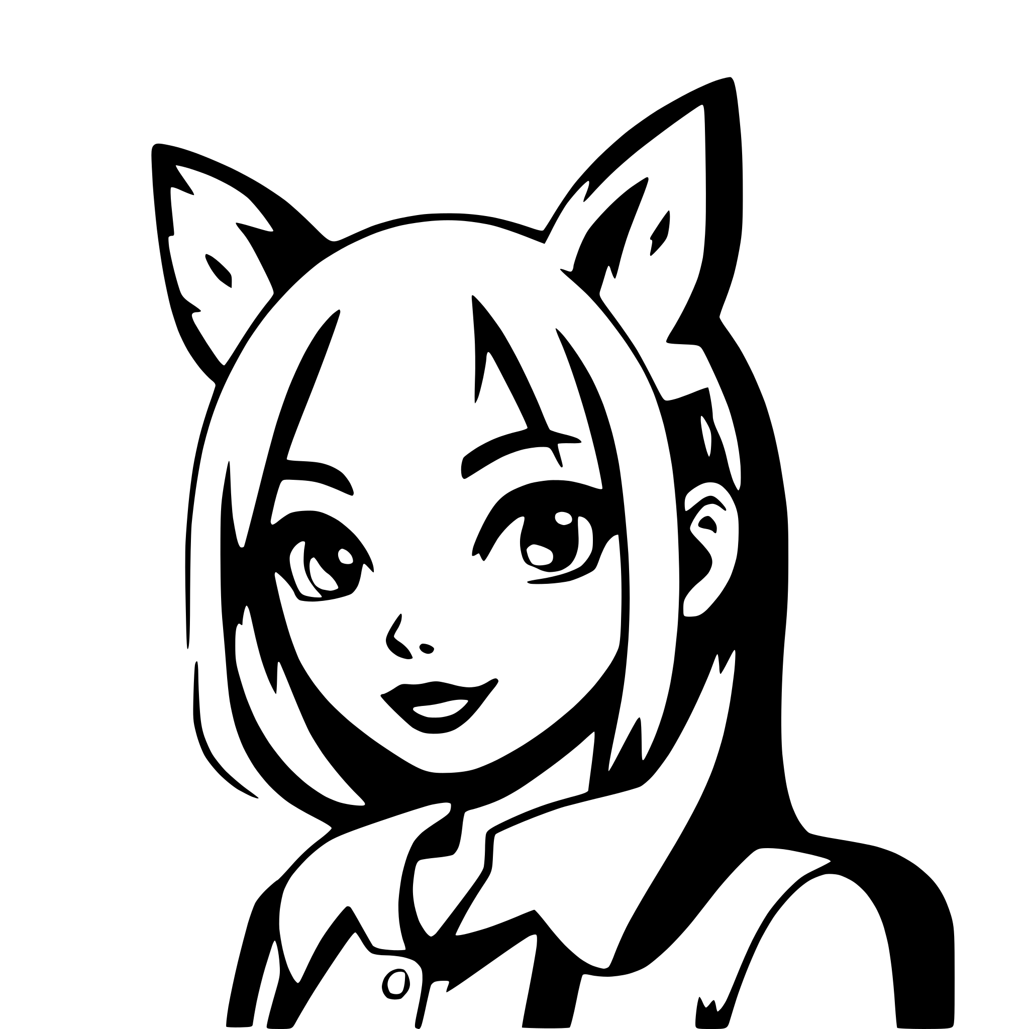 AI-generated SVG of 'girl with fox ears'