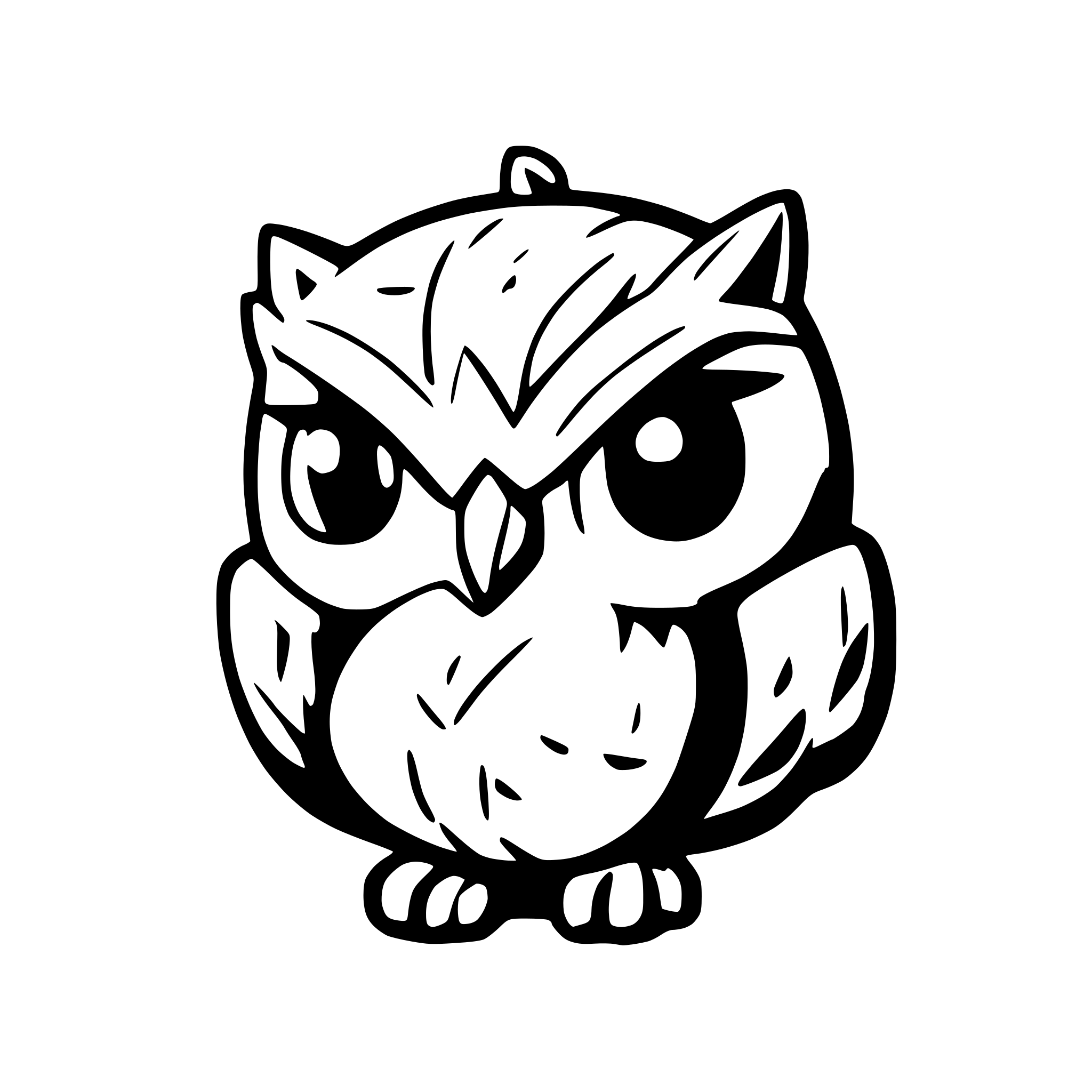AI-generated SVG of 'OWL MASCOT'