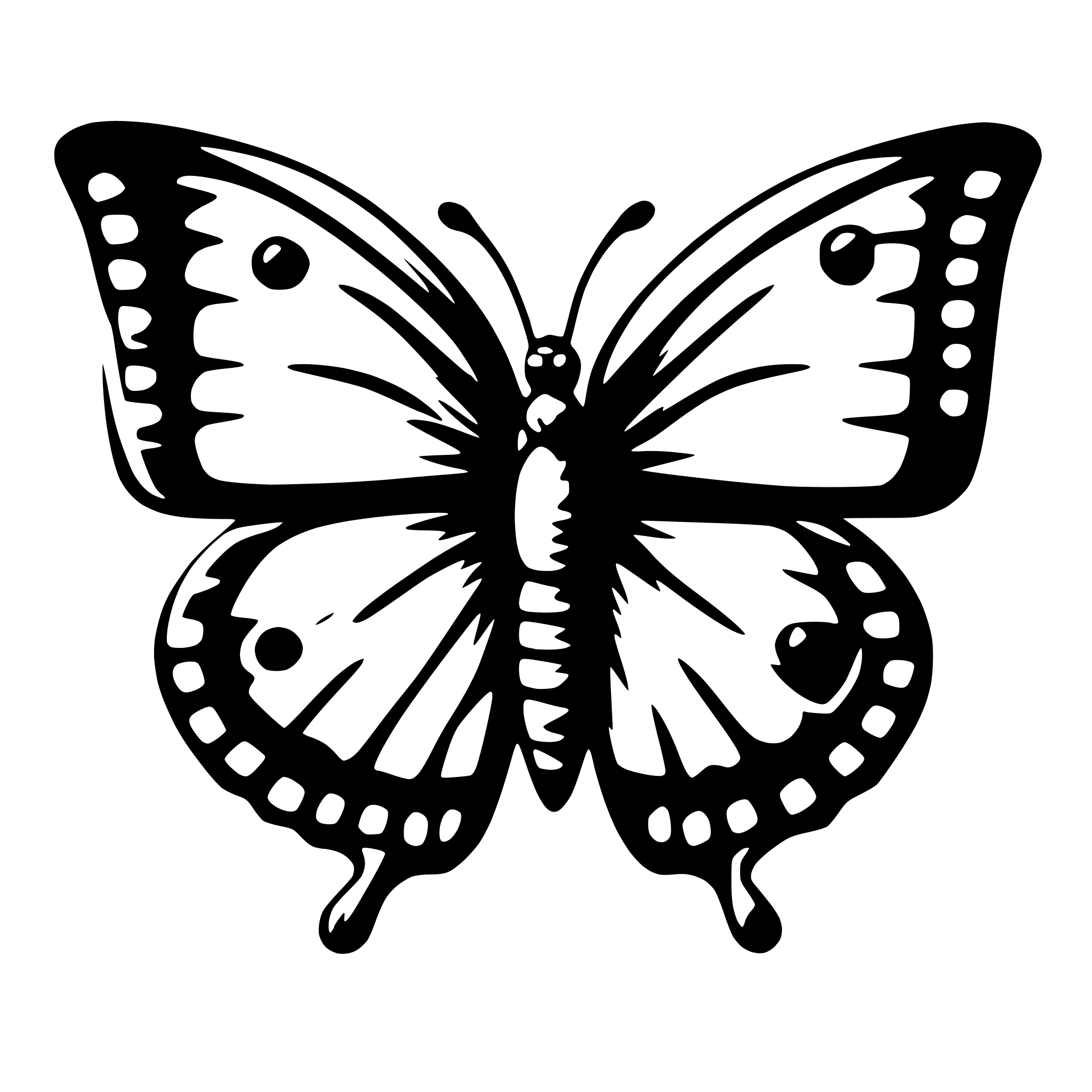AI-generated SVG of a pink butterfly
