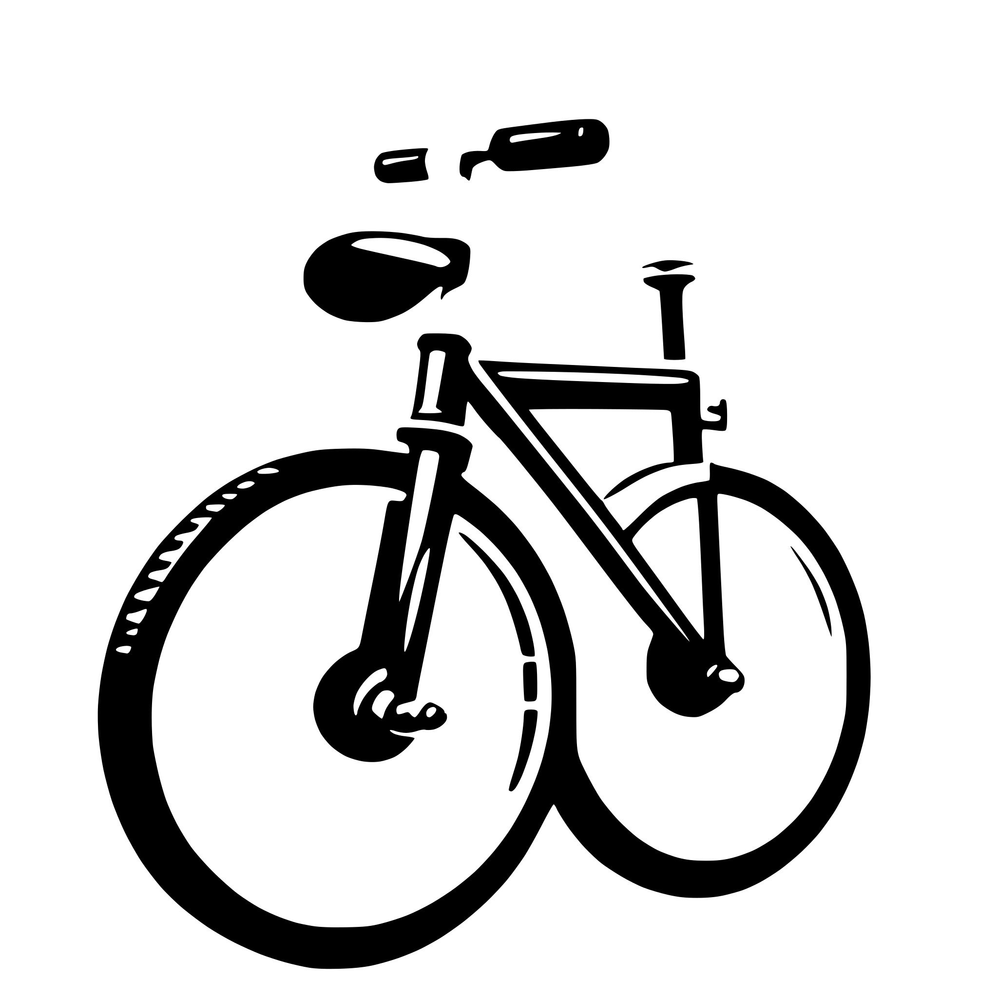 AI-generated SVG of 'bicycle black and white very simple'