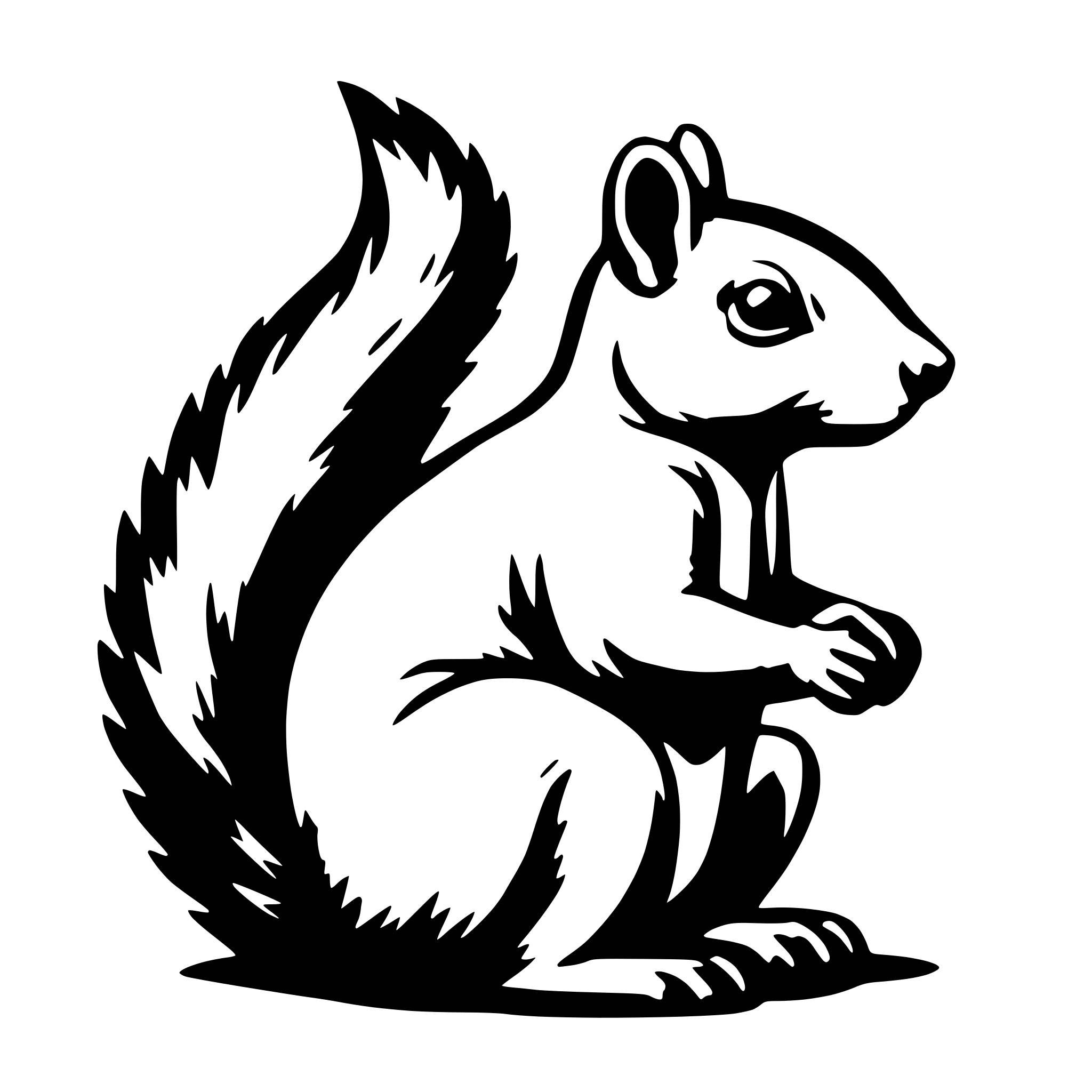 AI-generated SVG of a squirrel