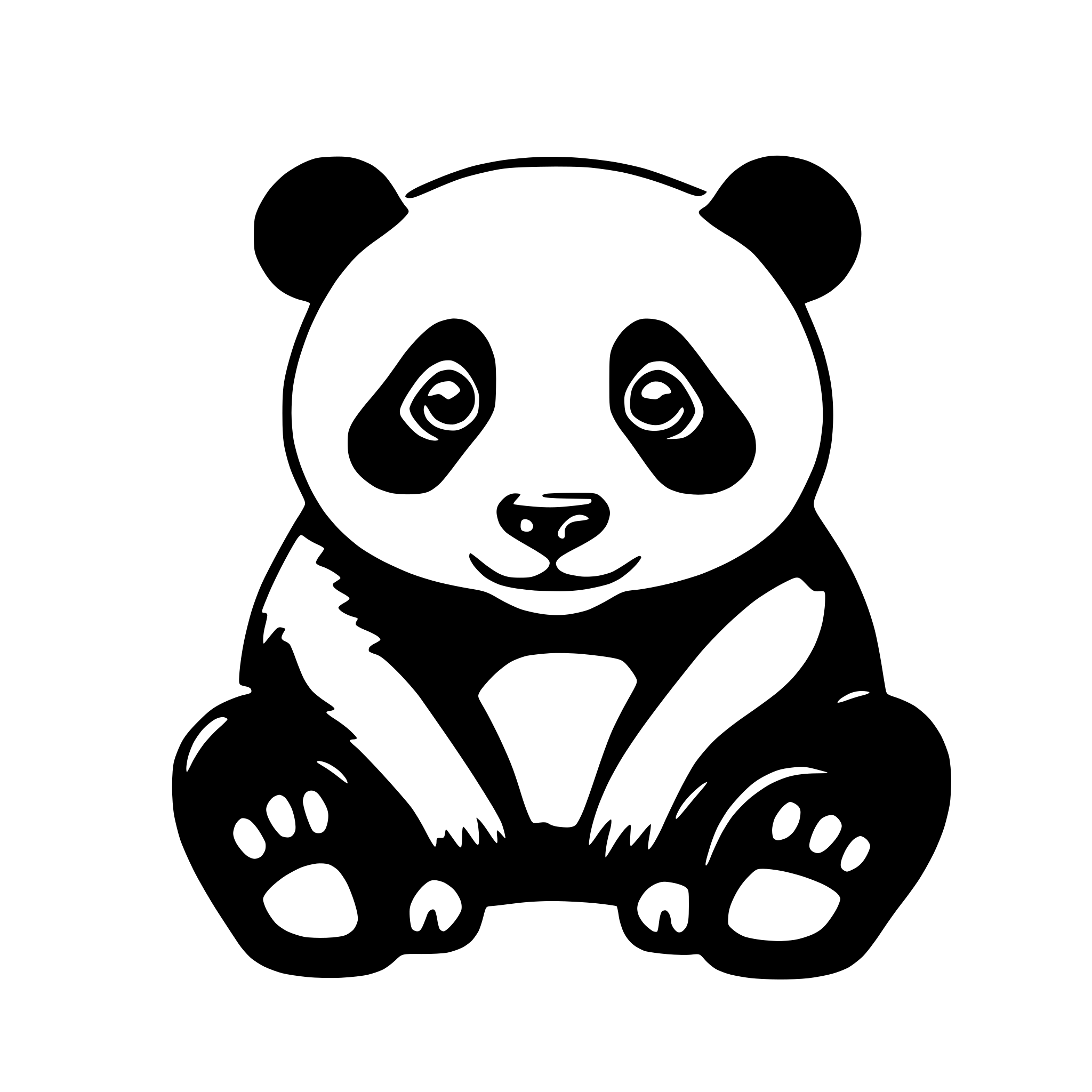 AI-generated SVG of a panda