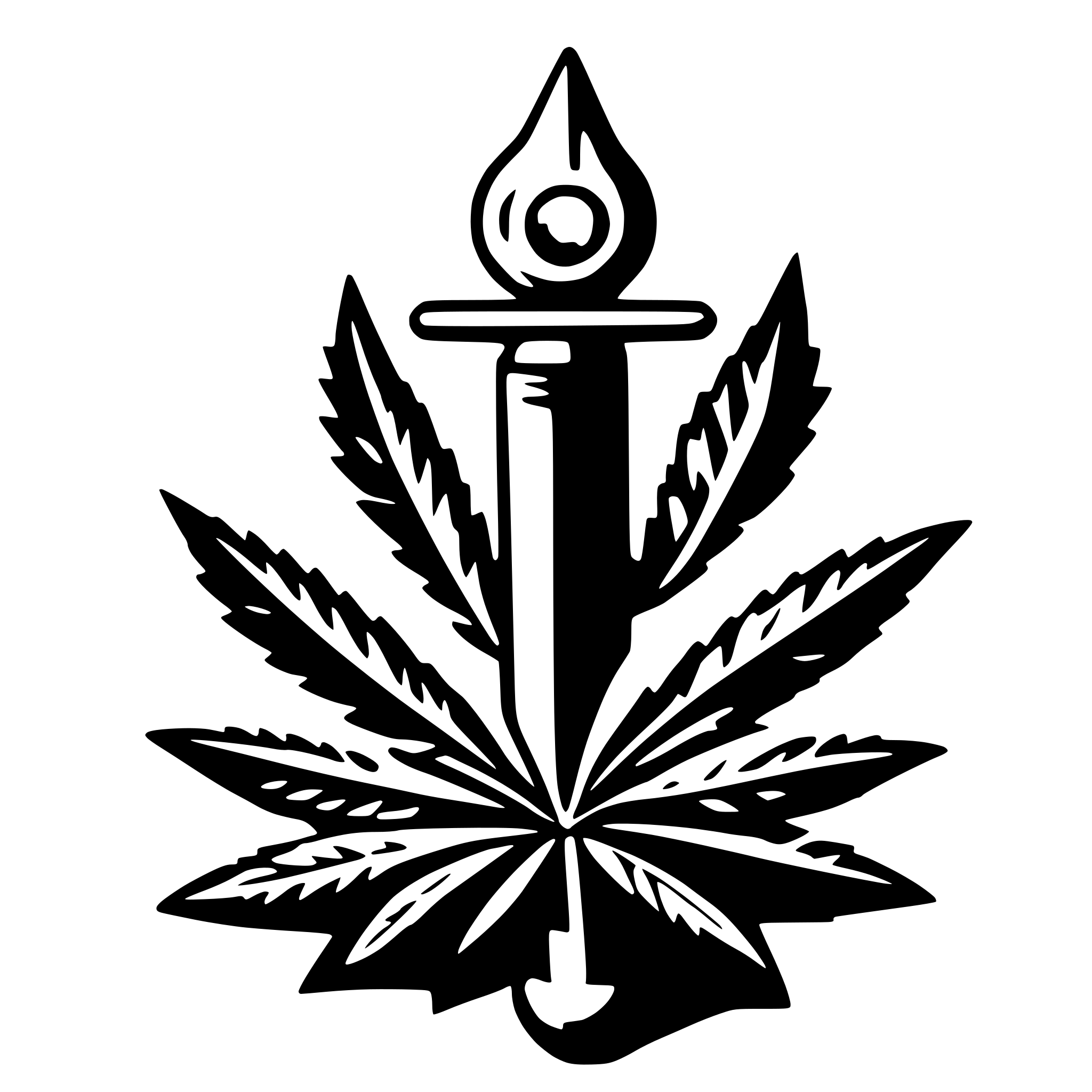 AI-generated SVG of a Cannabis Anchor medical
