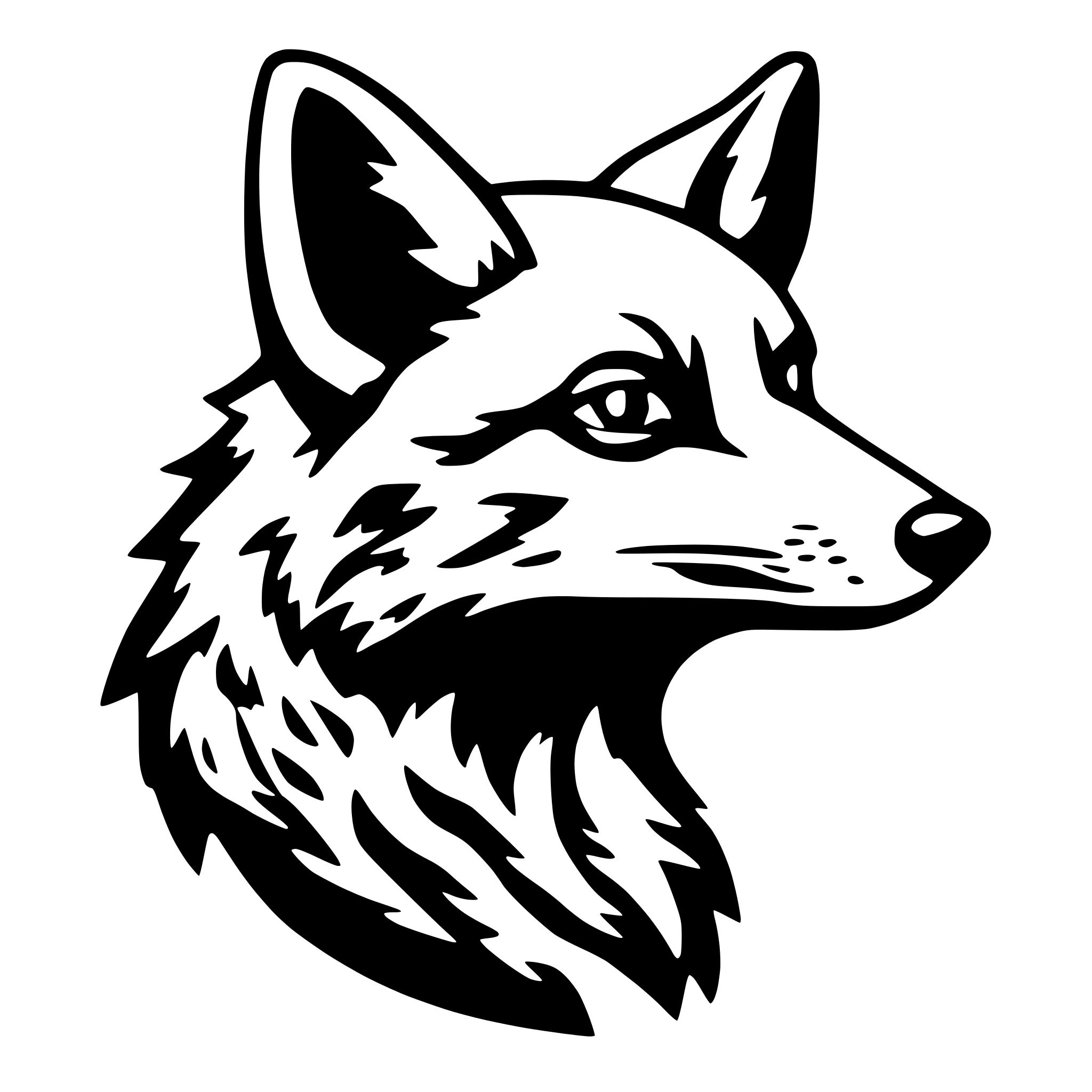 AI-generated SVG of a flake style fox
