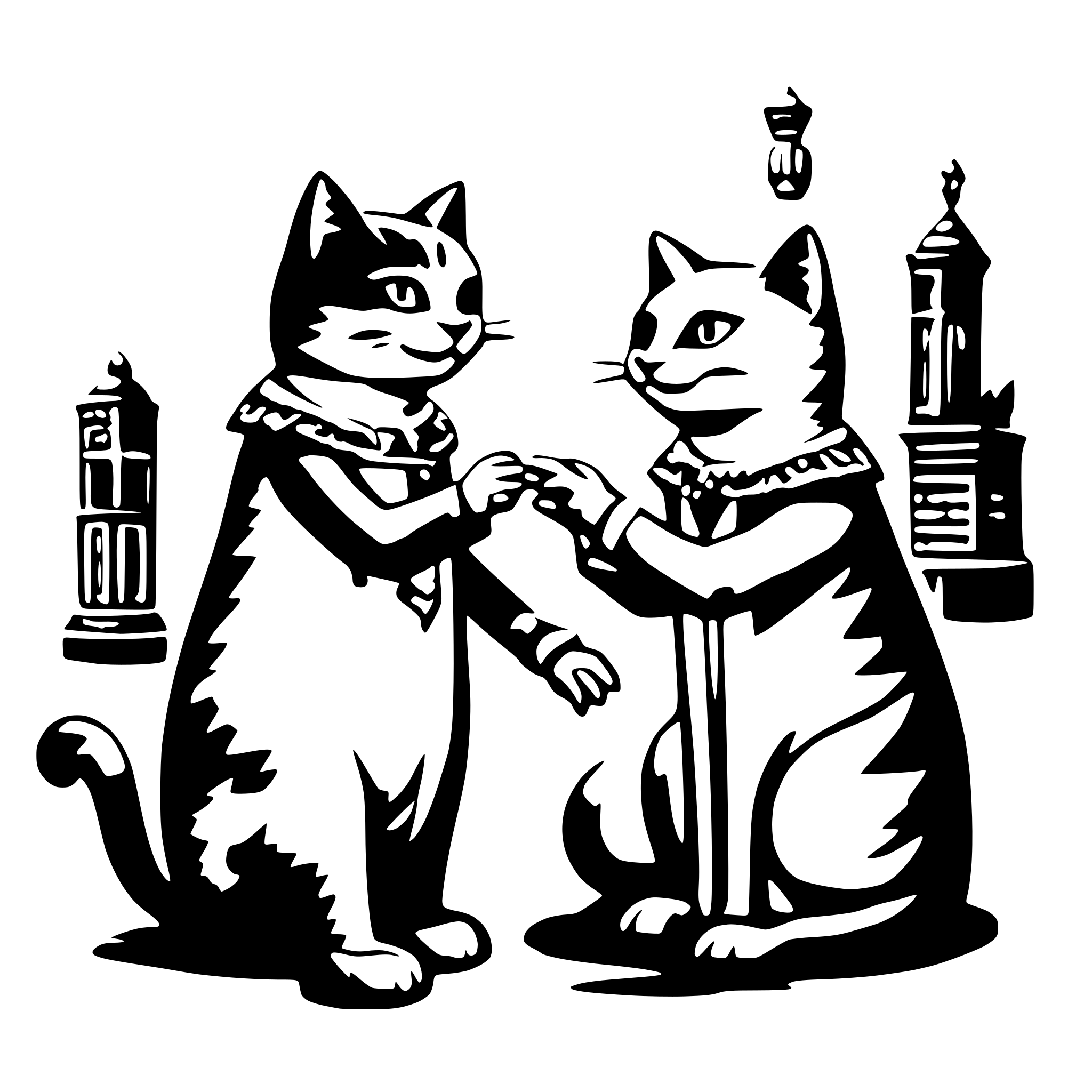 AI-generated SVG of a Cats performing opera