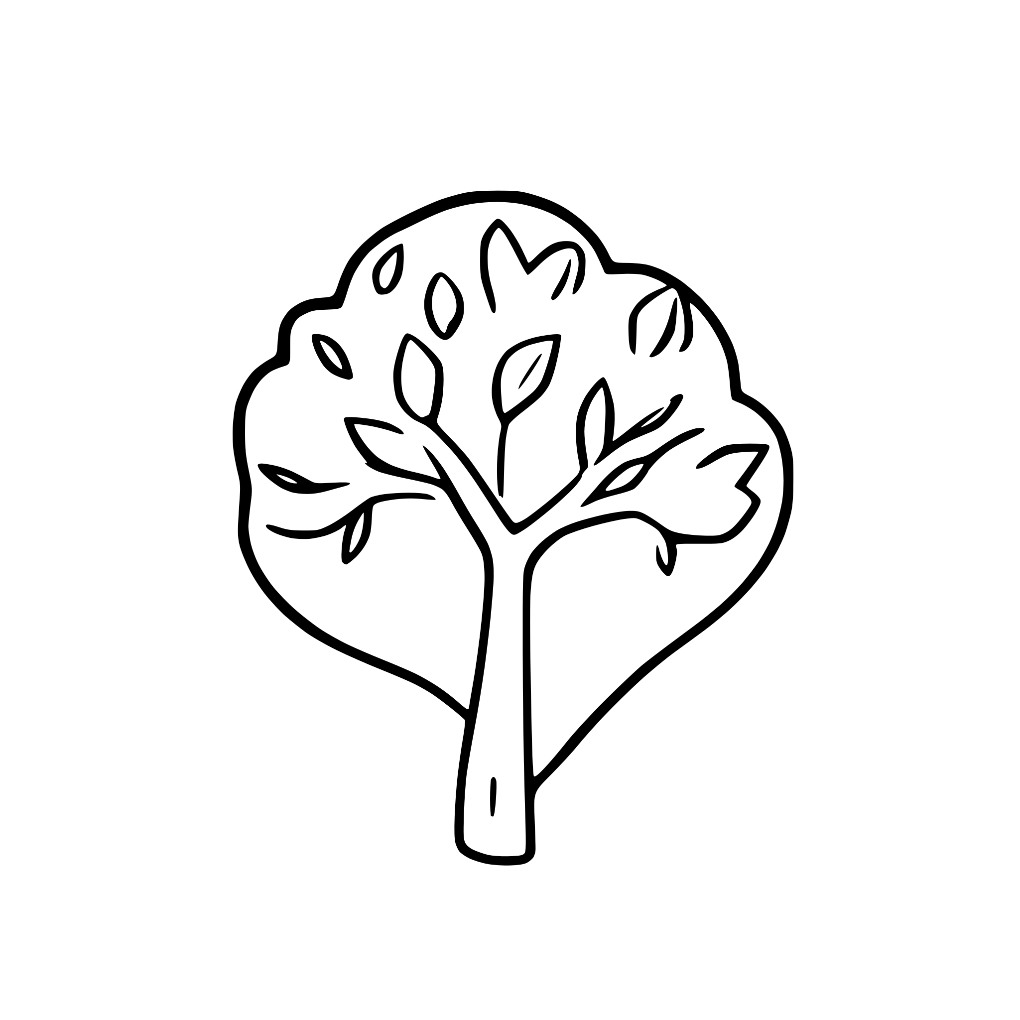 AI-generated SVG of 'one soliter tree heart-shaped linden'